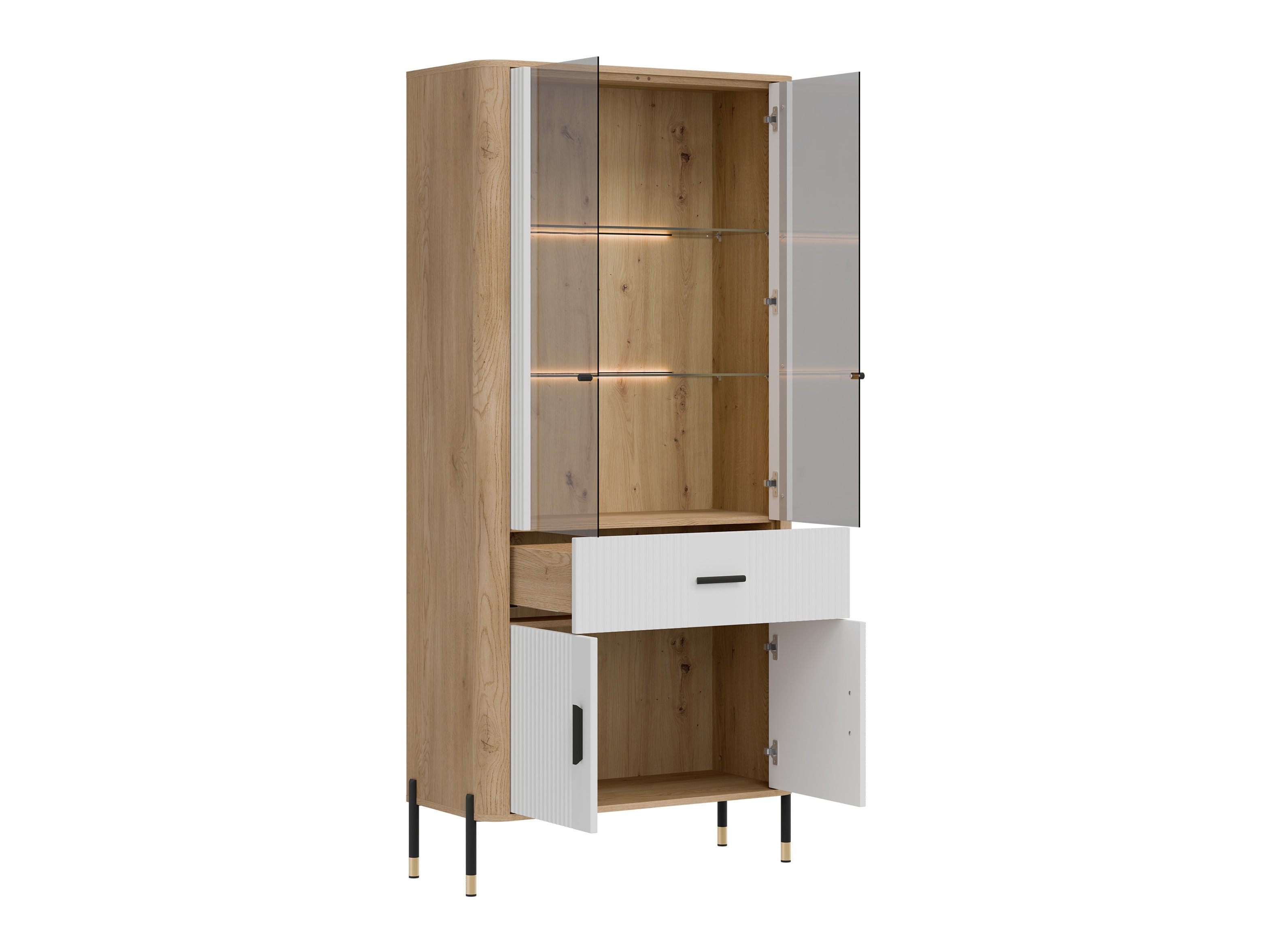 Könyvespolc Flosora 129 (Fehér)