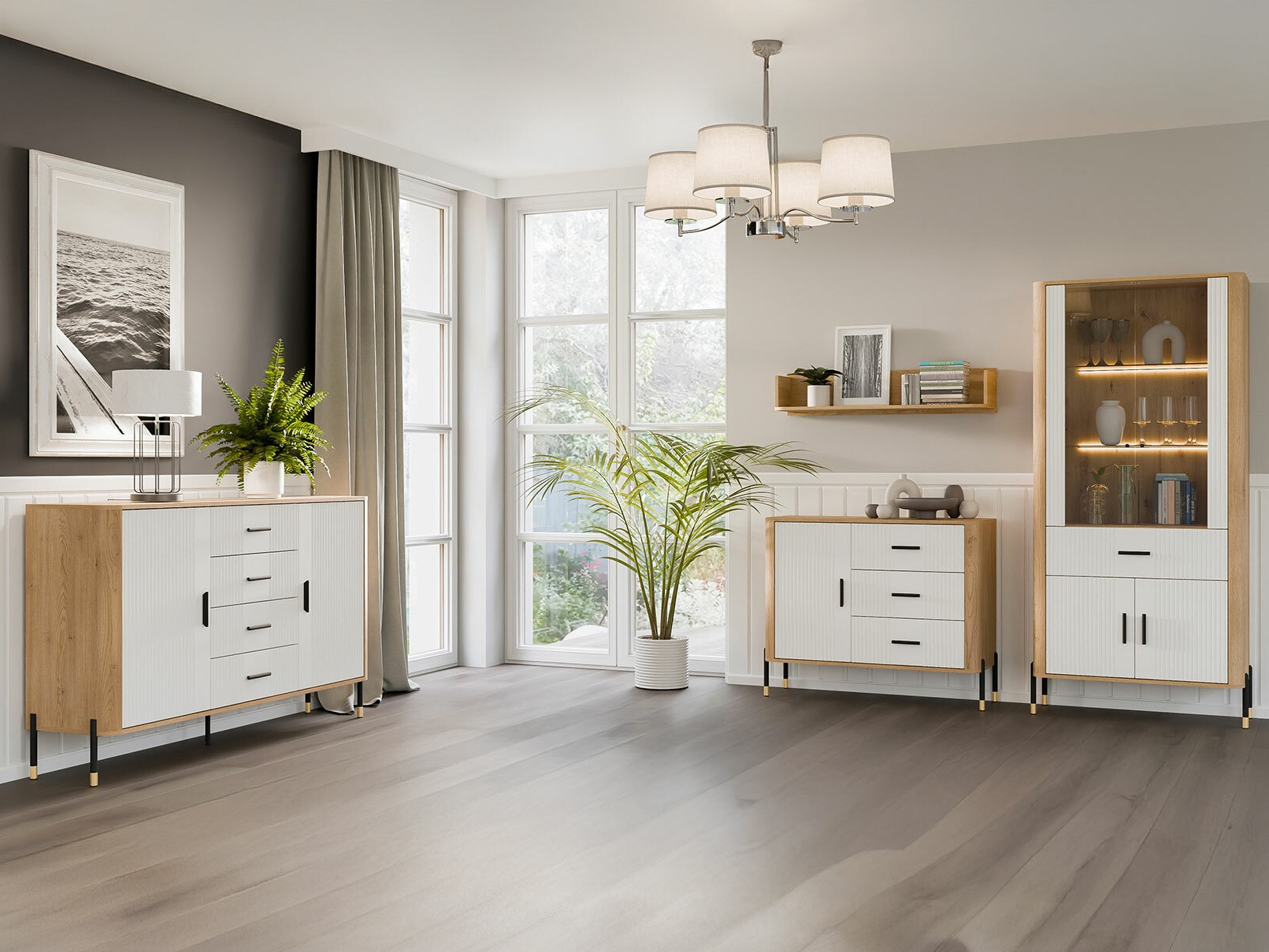 Könyvespolc Flosora 129 (Fehér)