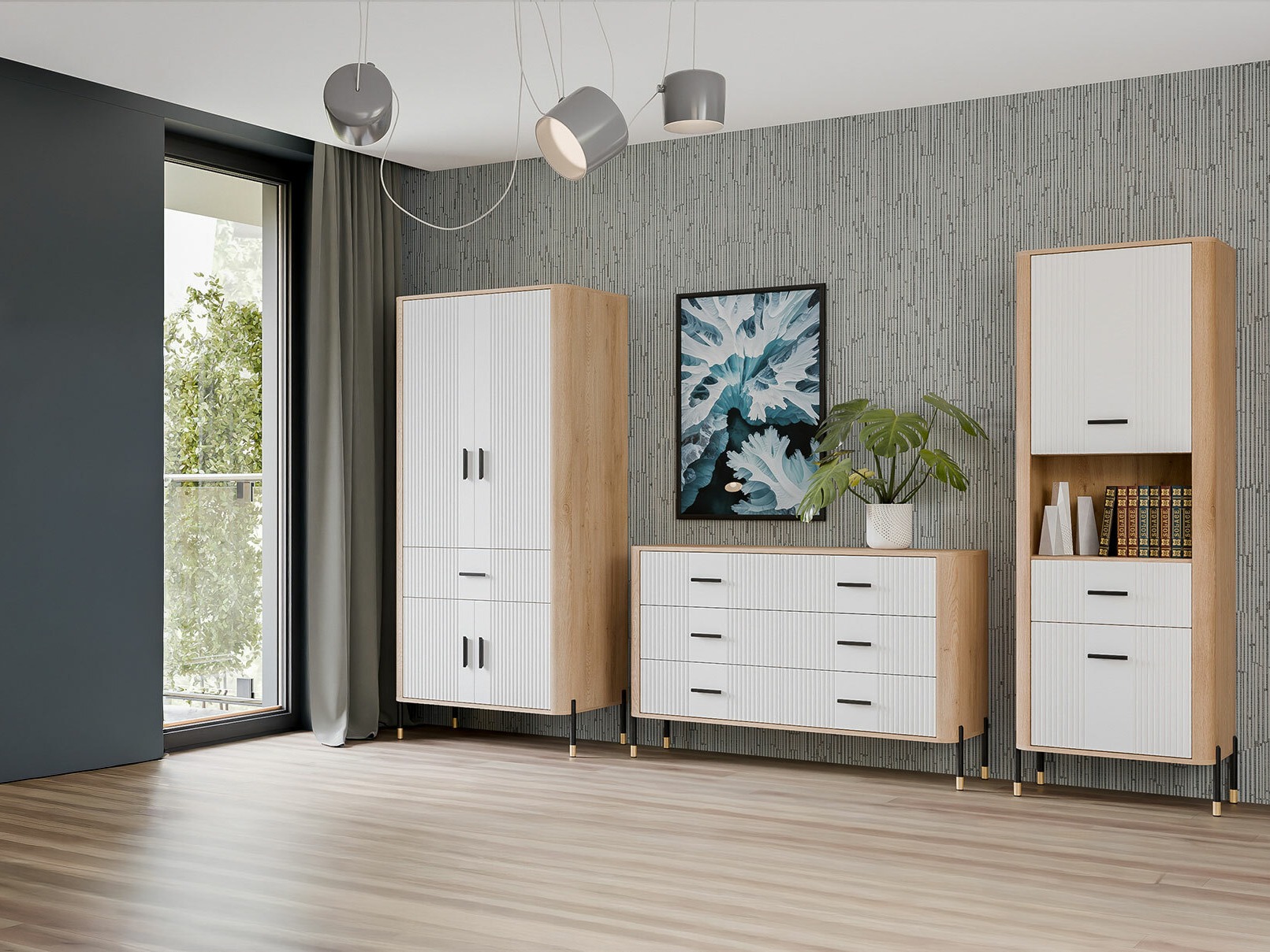 Könyvespolc Flosora 131 (Fehér)