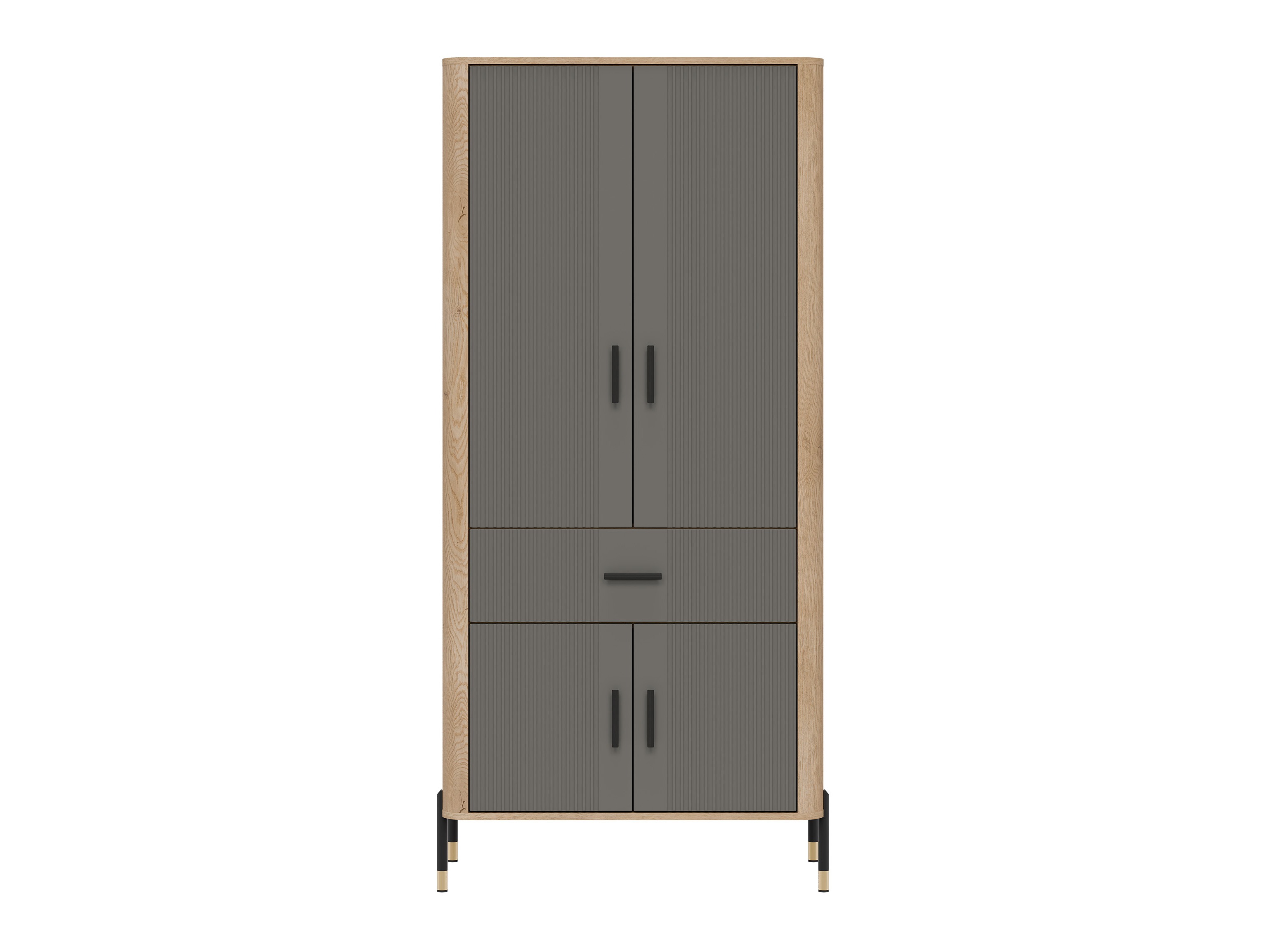 Gardróbszekrény Flosora 133 (Szürke)