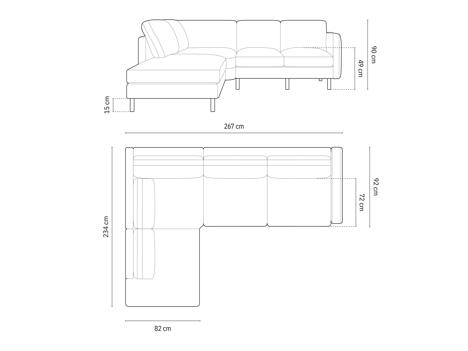 Sarokkanapé Delavie 106 (Paris Teja)