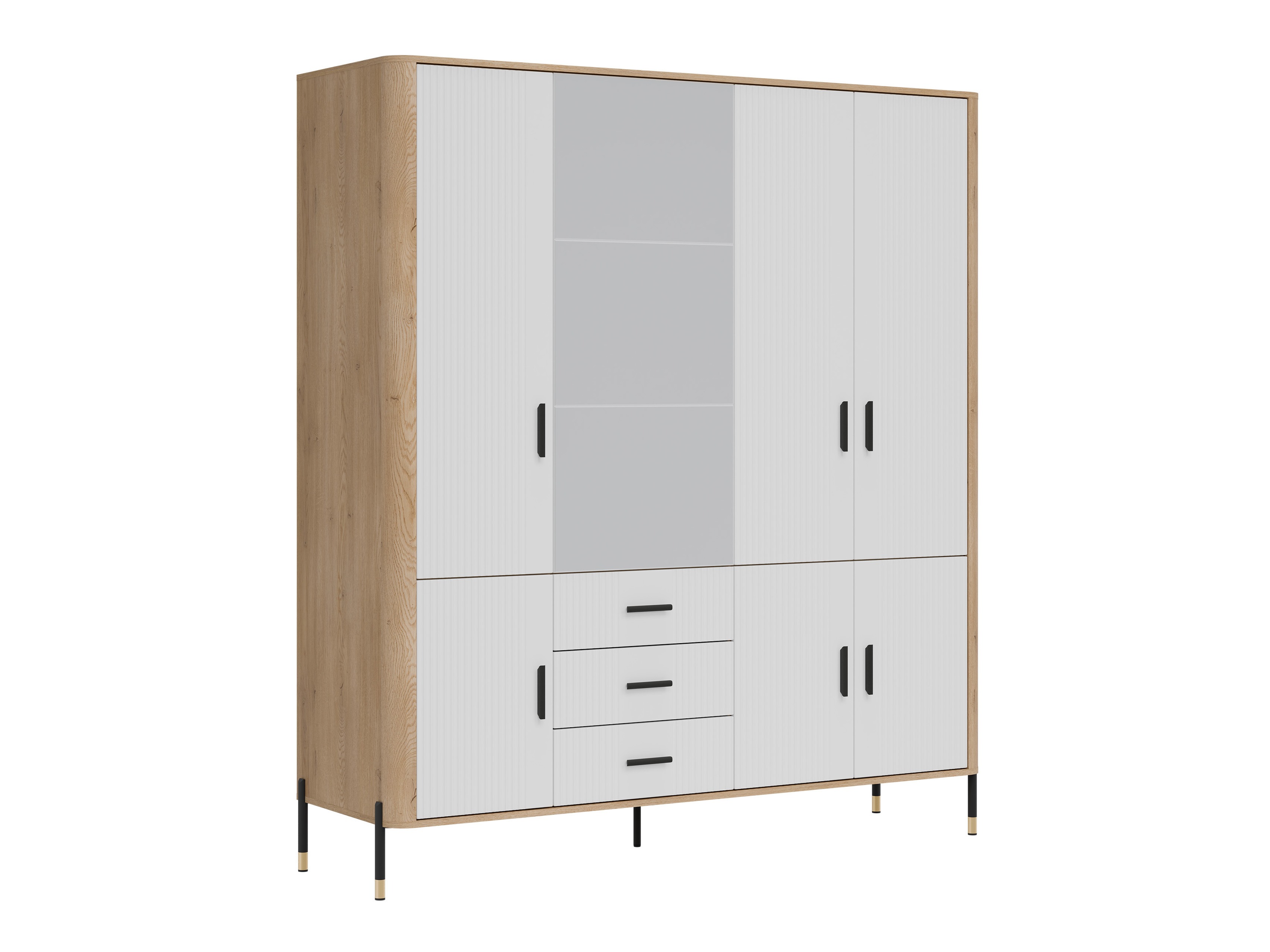 Gardróbszekrény Flosora 135 (Fehér)