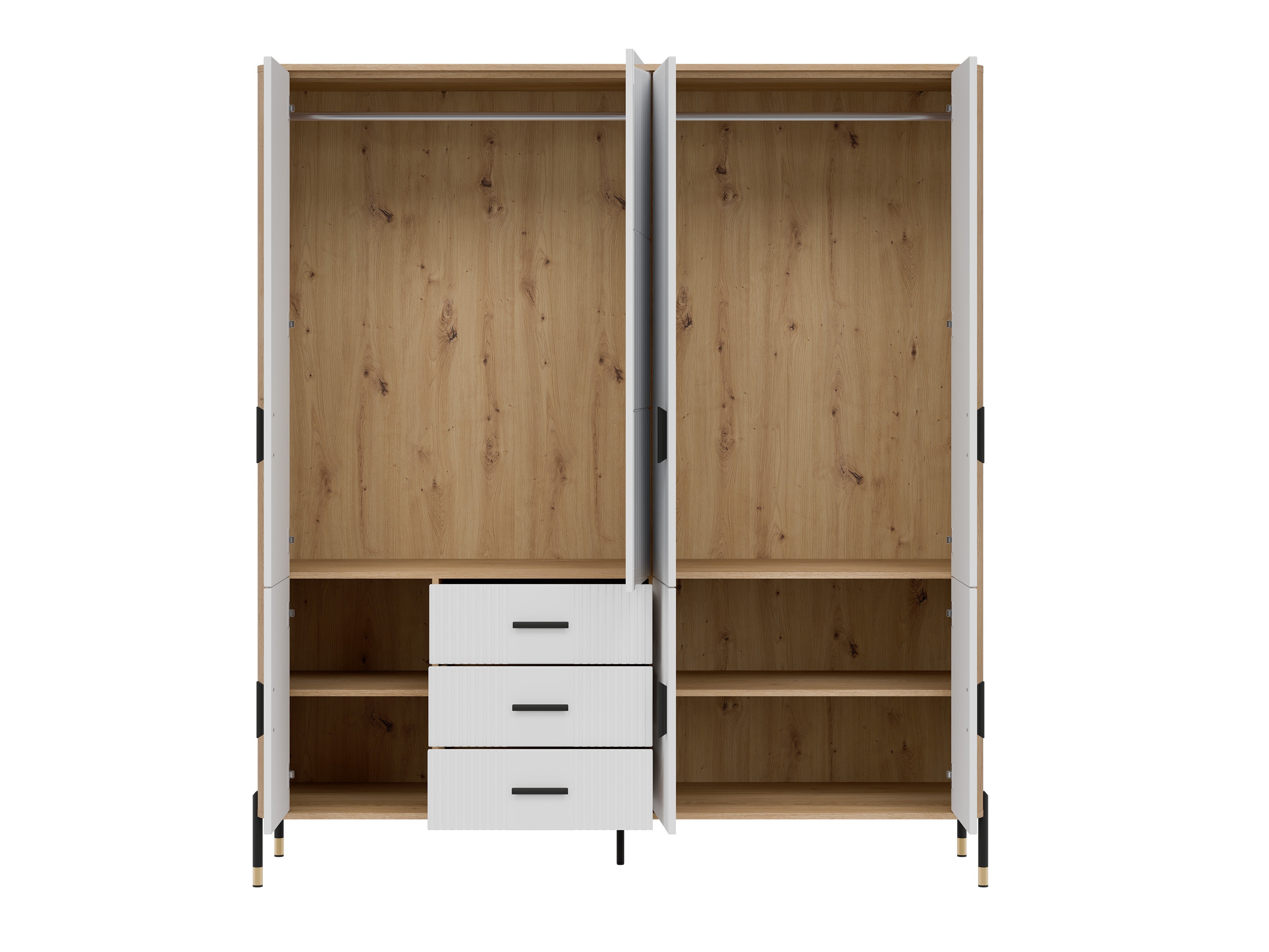 Gardróbszekrény Flosora 135 (Fehér)