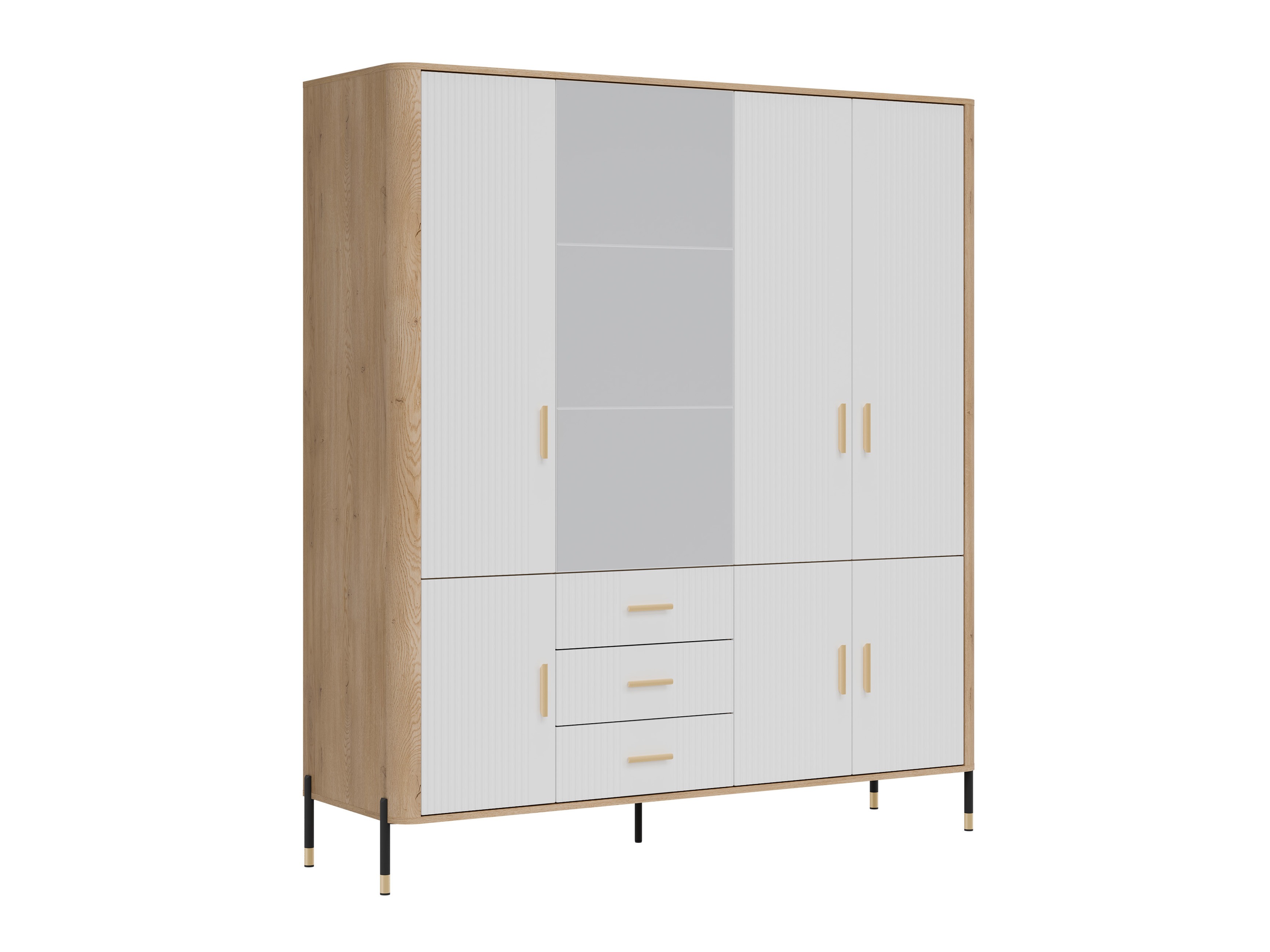 Gardróbszekrény Flosora 135 (Fehér)