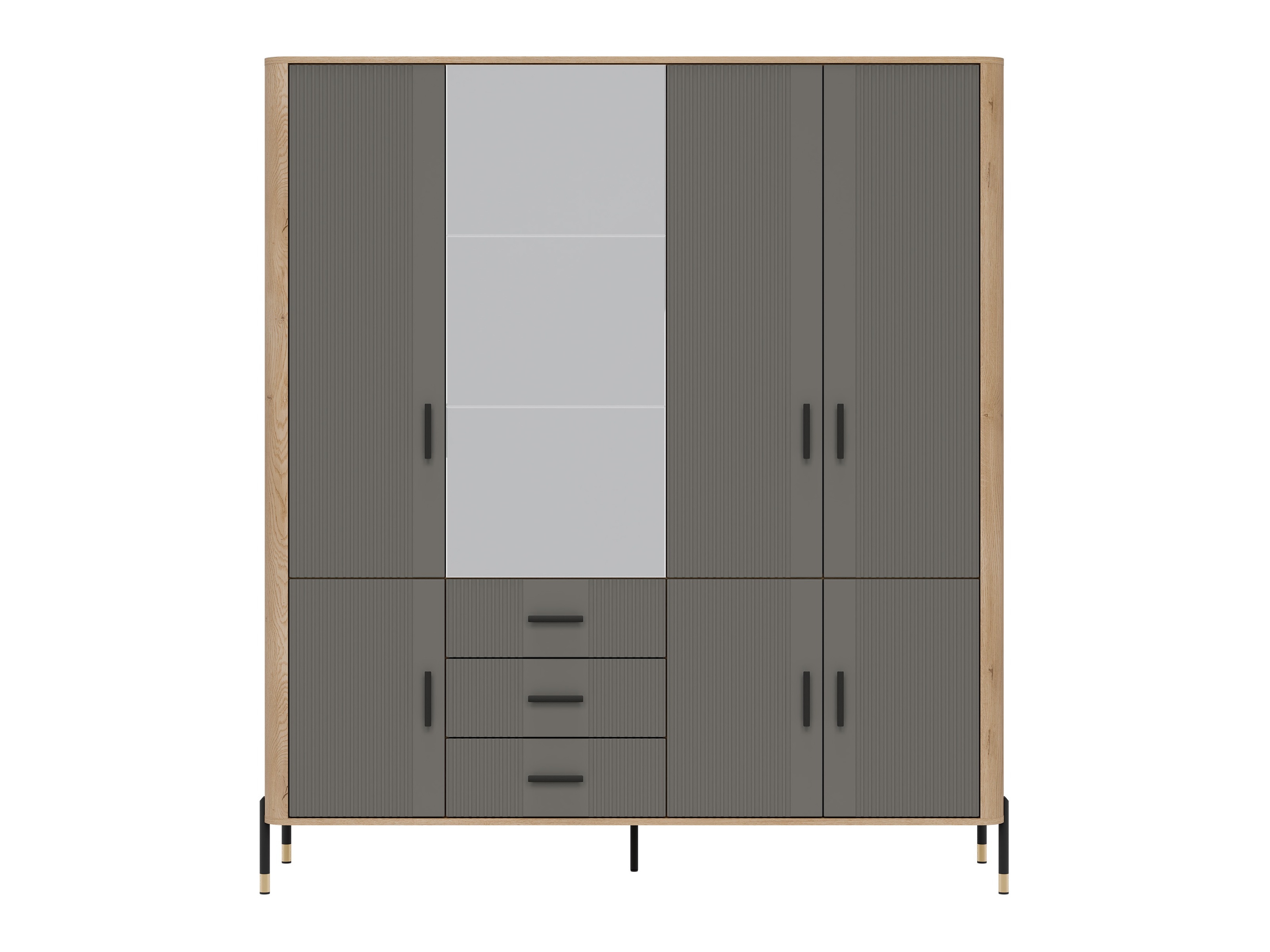 Gardróbszekrény Flosora 135 (Szürke)