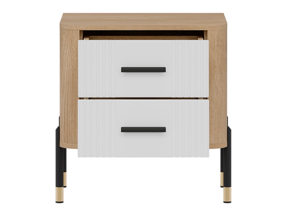 Éjjeliszekrény Flosora 140 (Fehér)