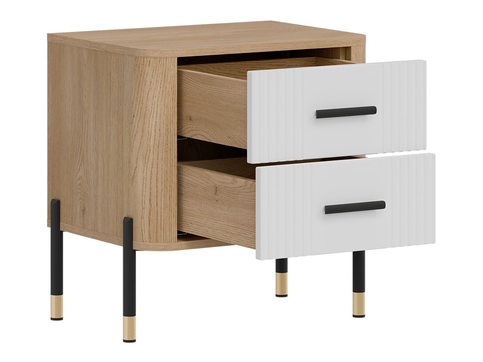 Éjjeliszekrény Flosora 140 (Fehér)