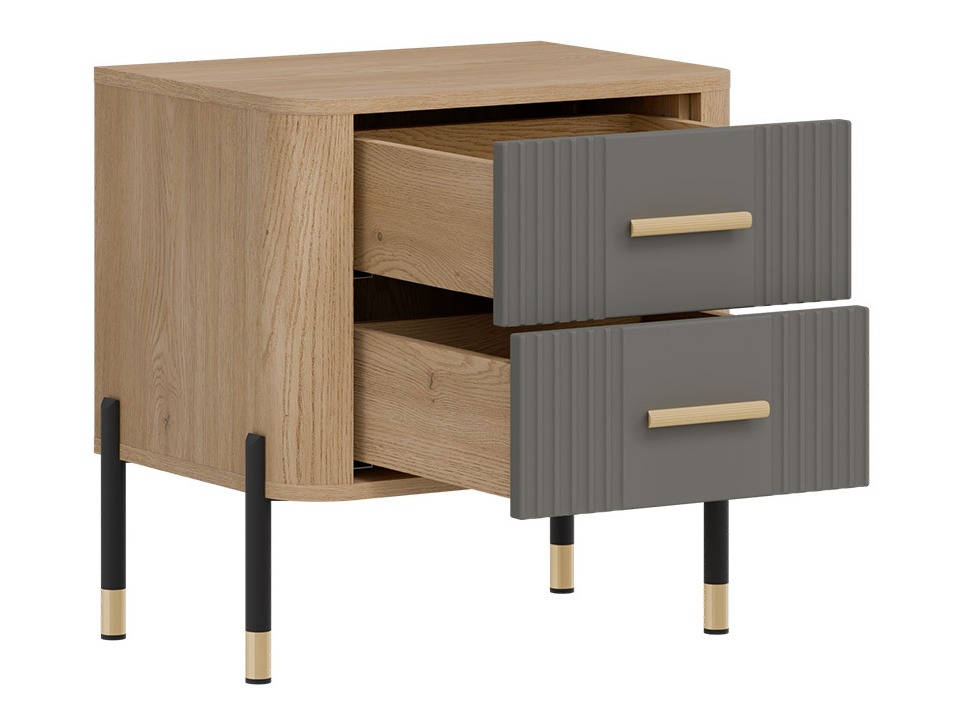 Éjjeliszekrény Flosora 140 (Szürke)