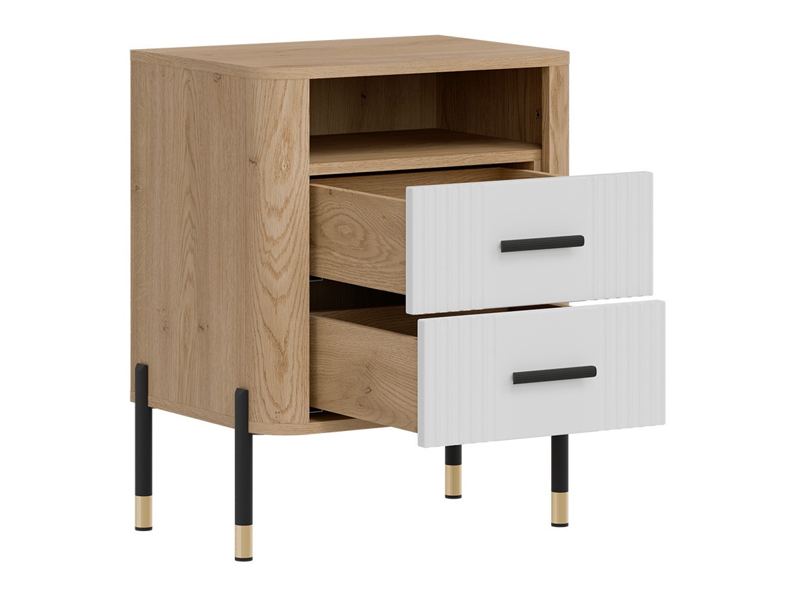 Éjjeliszekrény Flosora 142 (Fehér)