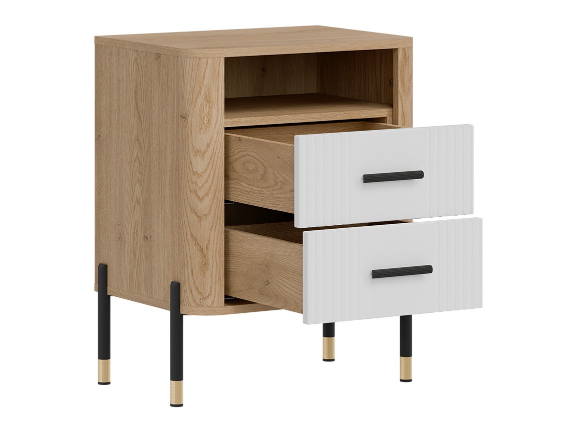 Éjjeliszekrény Flosora 142 (Fehér)