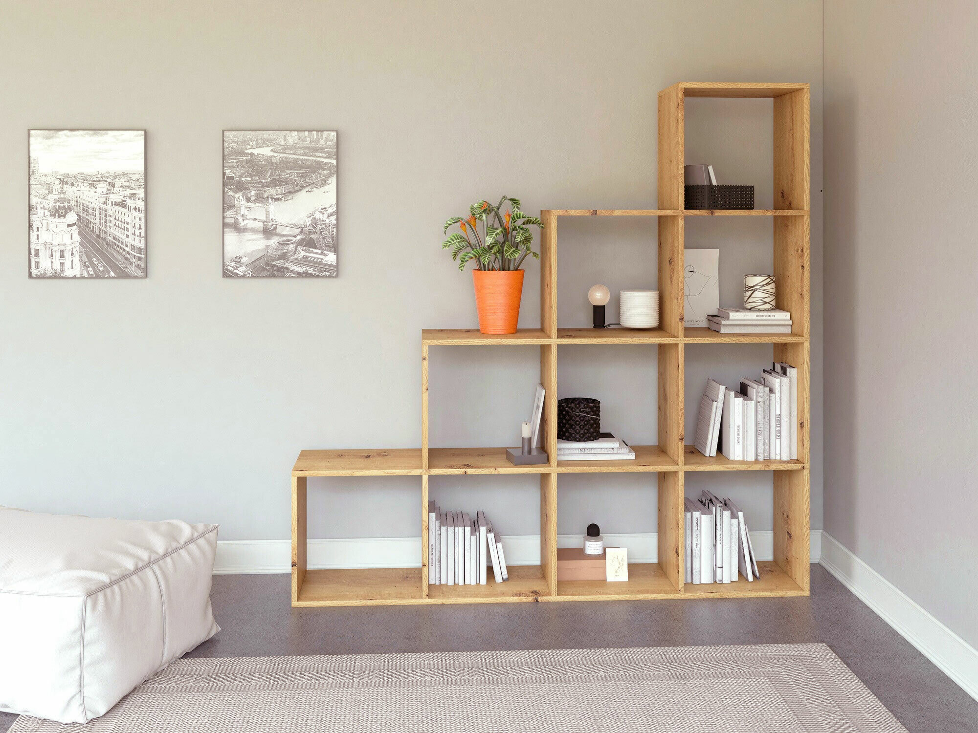 Könyvespolc Mandeville 233 (Artisan tölgy)