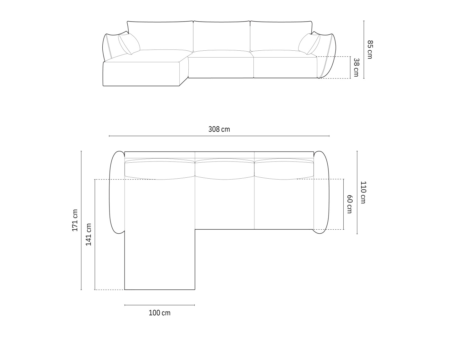 Sarokkanapé Delflou 105 (Bluvel 19)