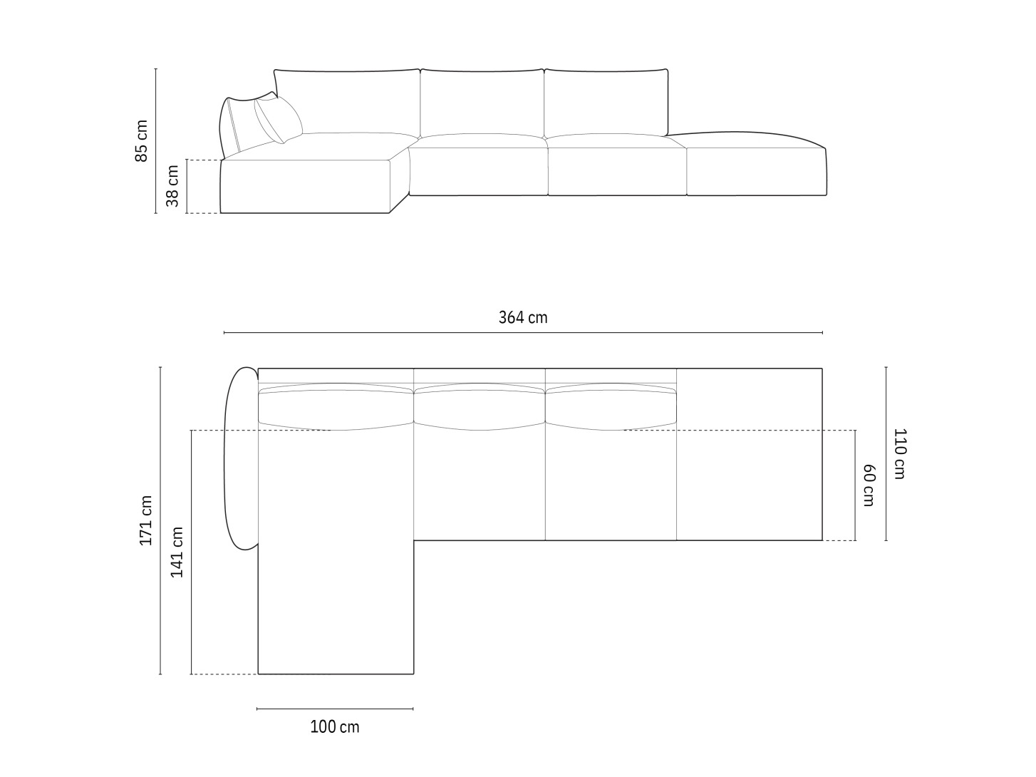 Sarokkanapé Delflou 107 (Bluvel 22)
