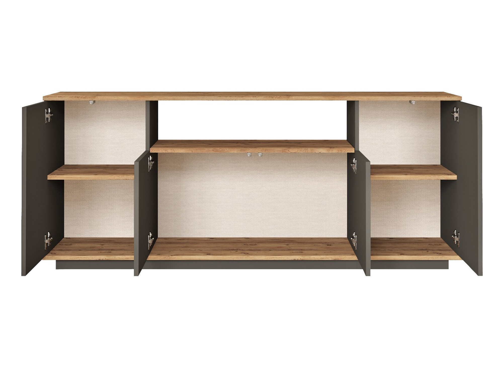 Szekrény Kailua 2660 (Antracit + Fenyő)