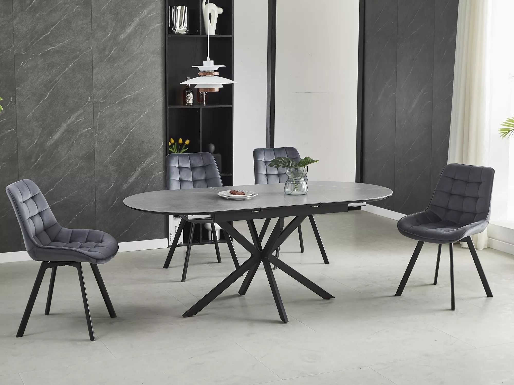 Asztal Detroit 862 (Szürke márvány)