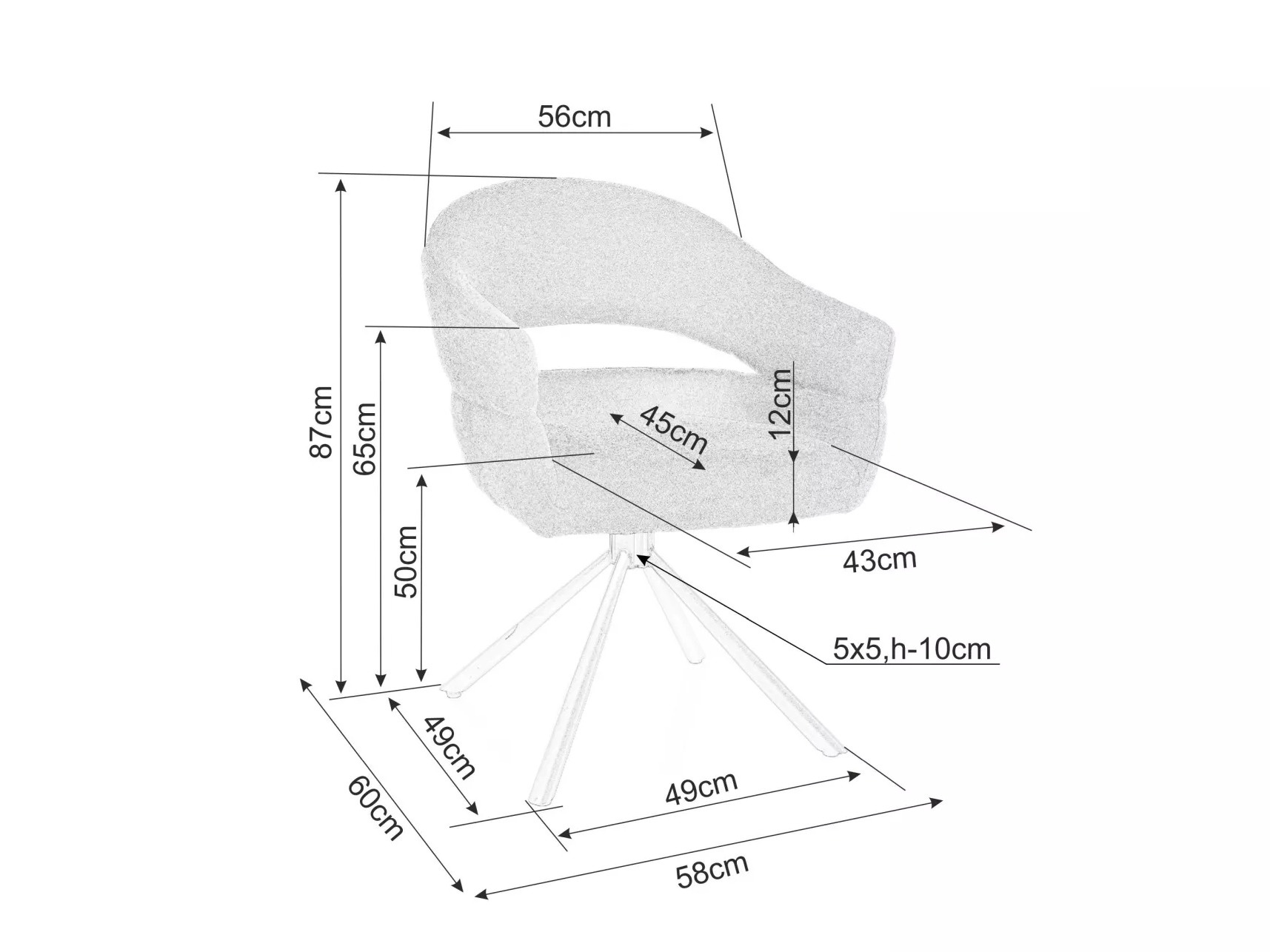 Szék Detroit 865 (Fehér)
