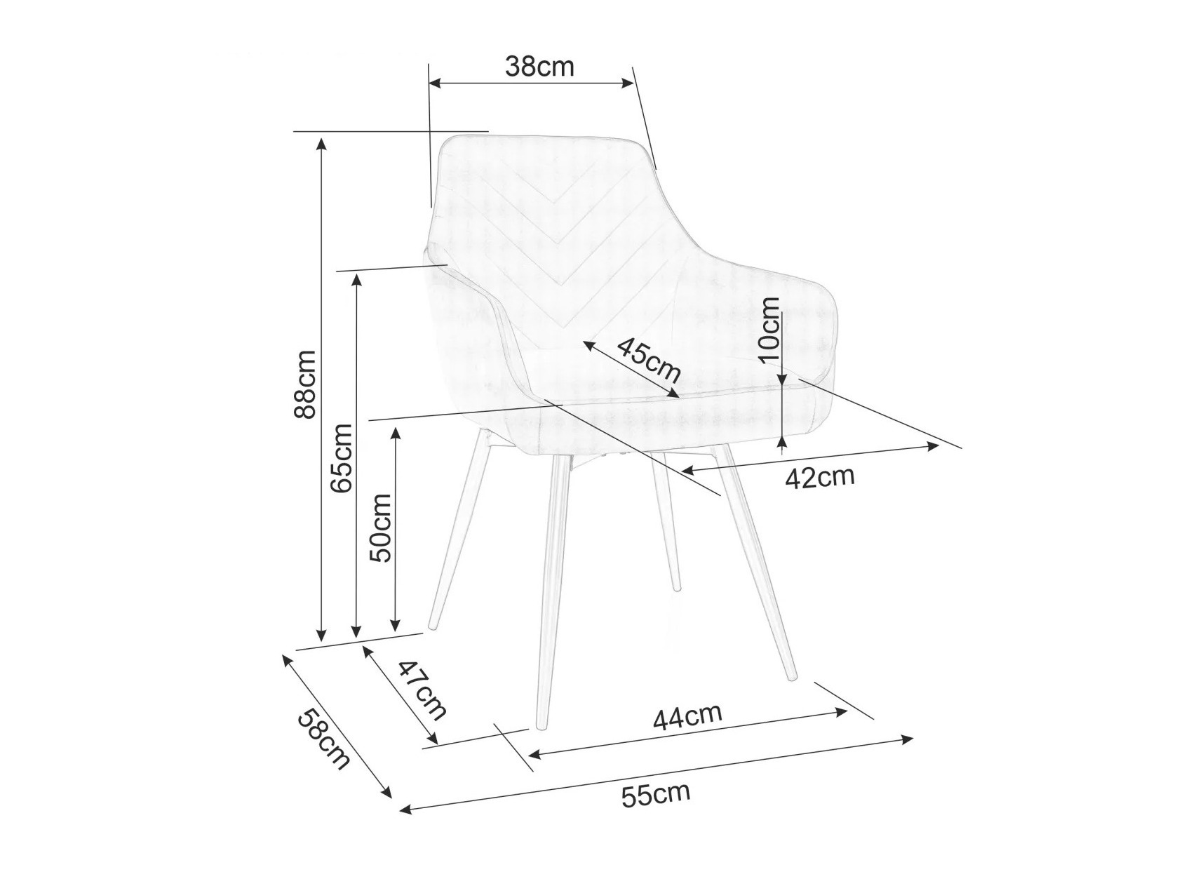 Szék Detroit 867 (Világos bézs)
