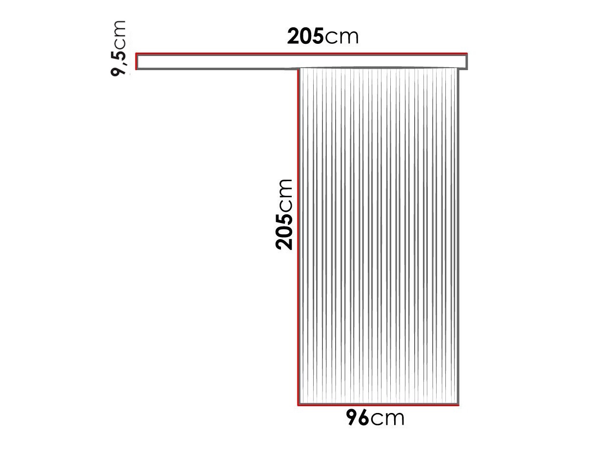 Tolóajtók Dover 203 (Sonoma tölgy + Fekete)