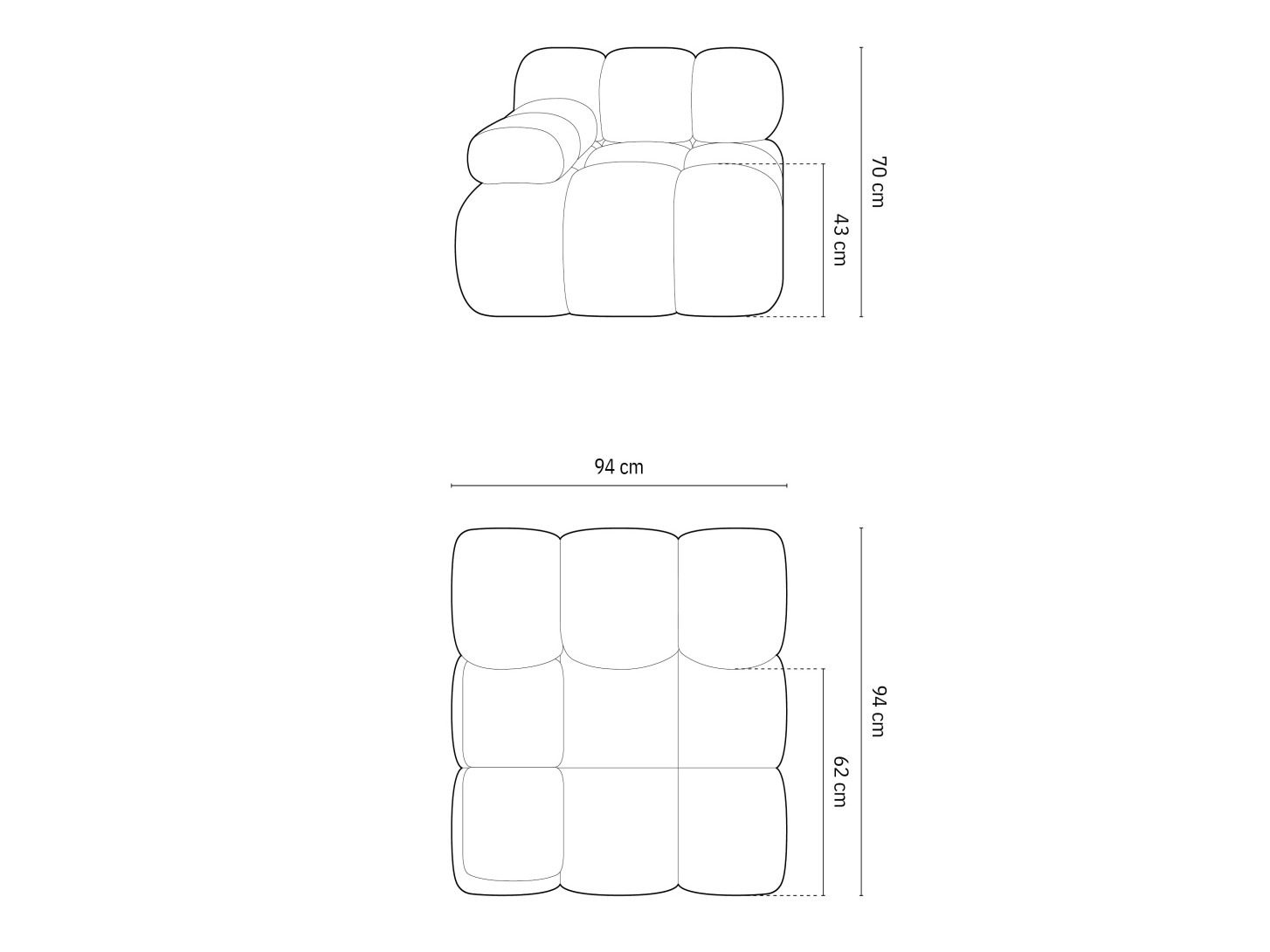 Moduláris fotelek Caltenu 104 (Sonic 23)
