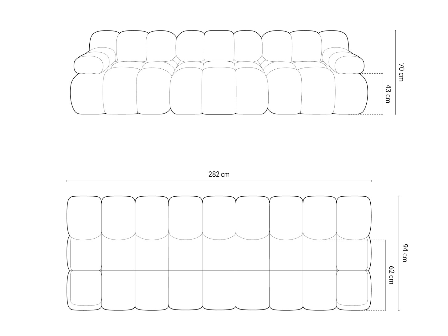 Moduláris kanapé Caltenu 107 (Bluvel 06)