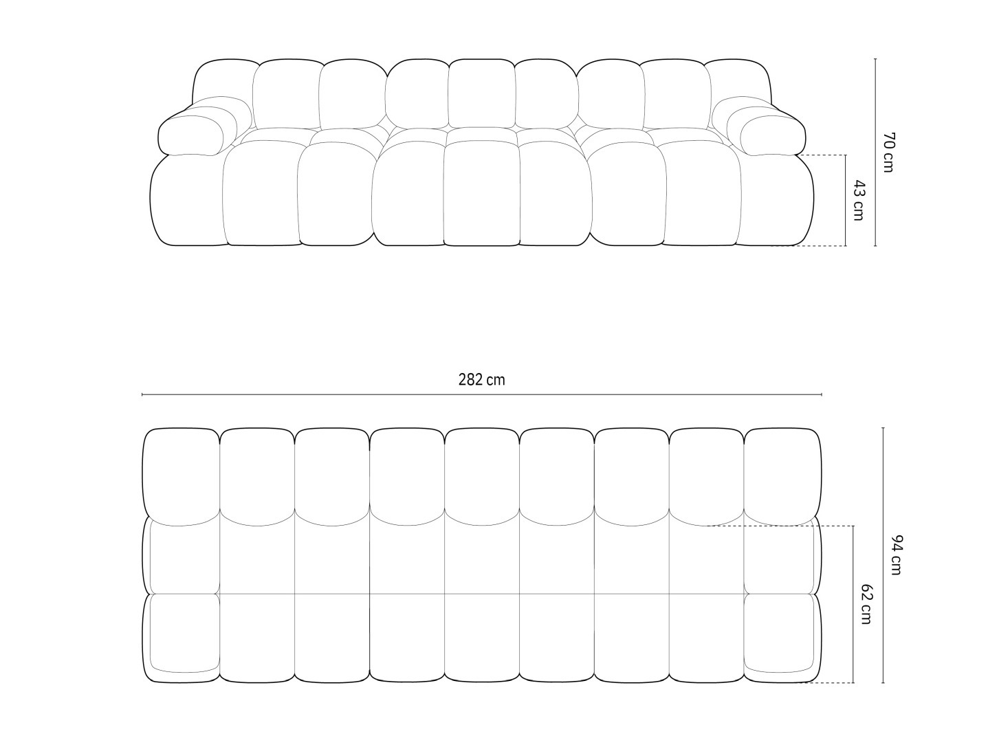 Moduláris kanapé Caltenu 107 (Bluvel 85)