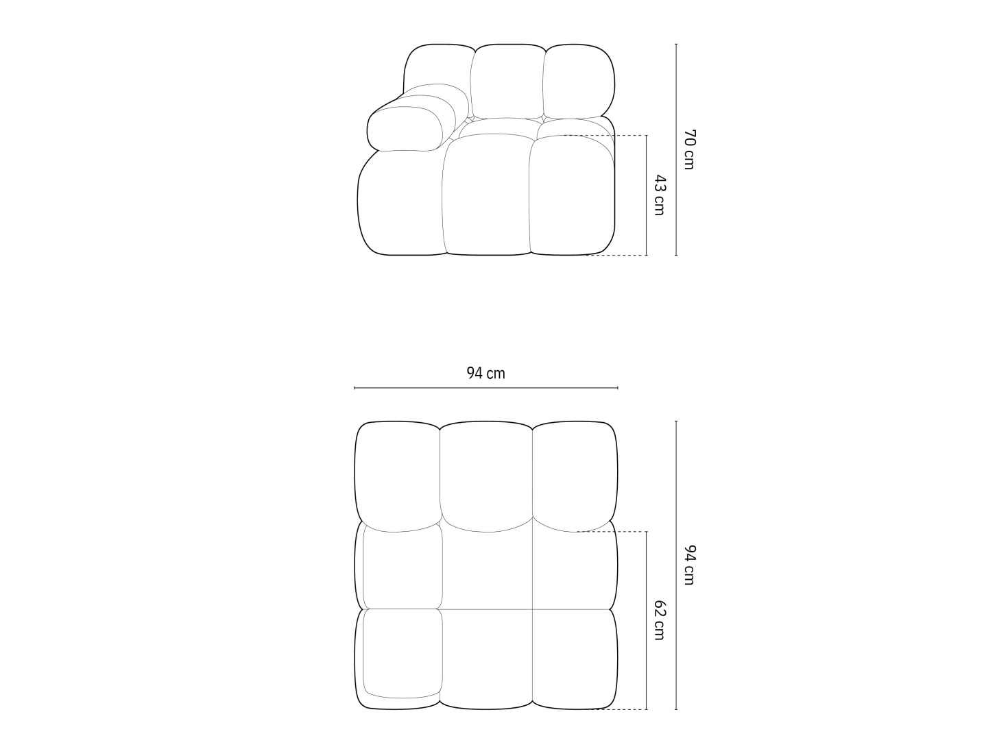 Moduláris fotelek Caltenu 104 (Sonic 87)