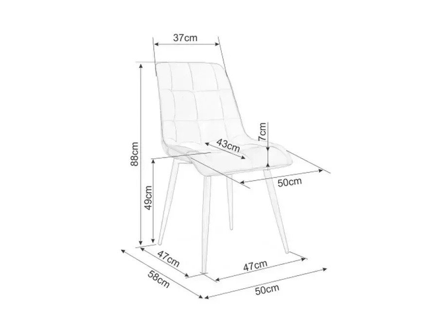 Szék Detroit 883 (Világos bézs)