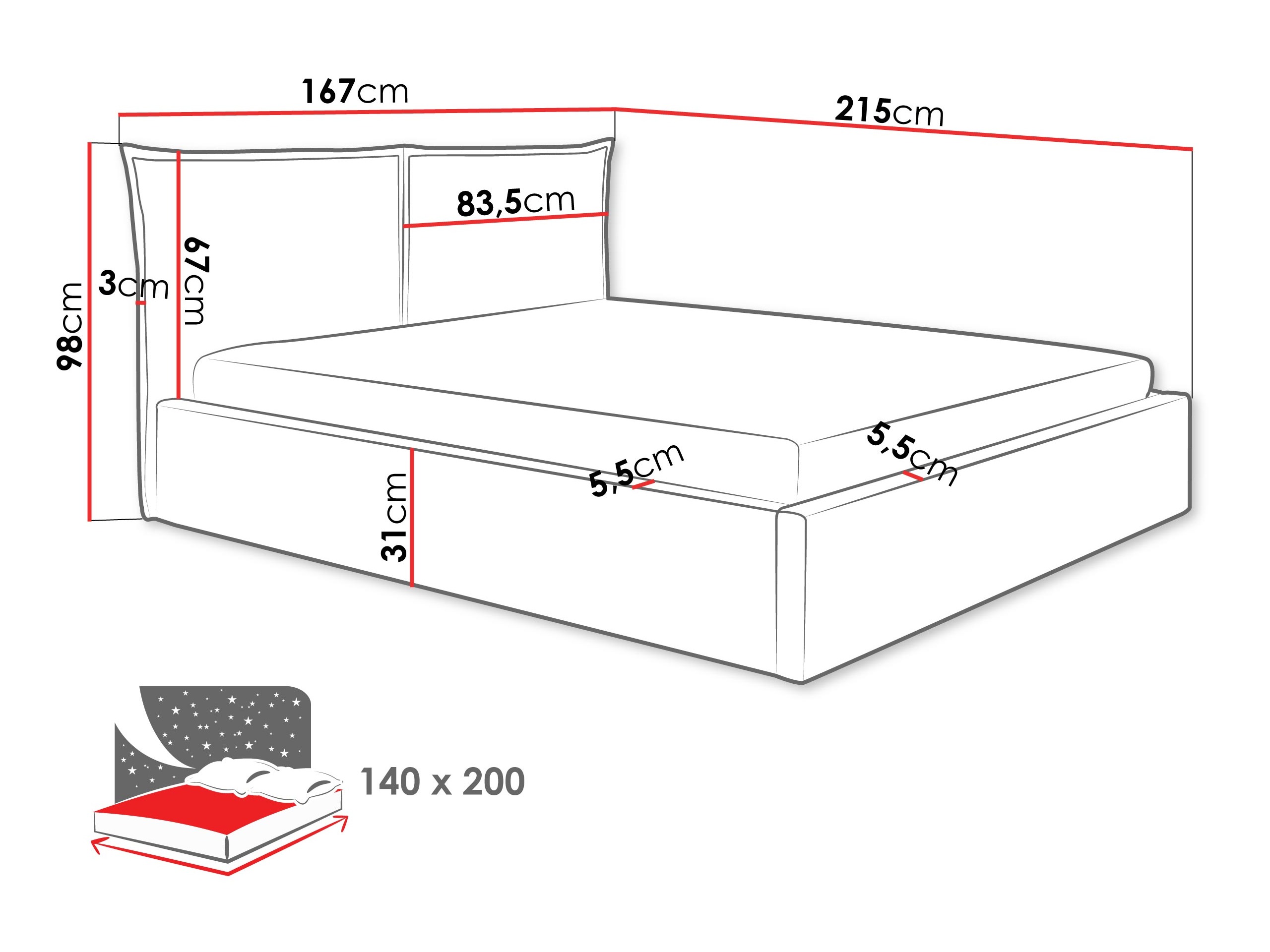 Ágy Malden 100 (Paros 01)
