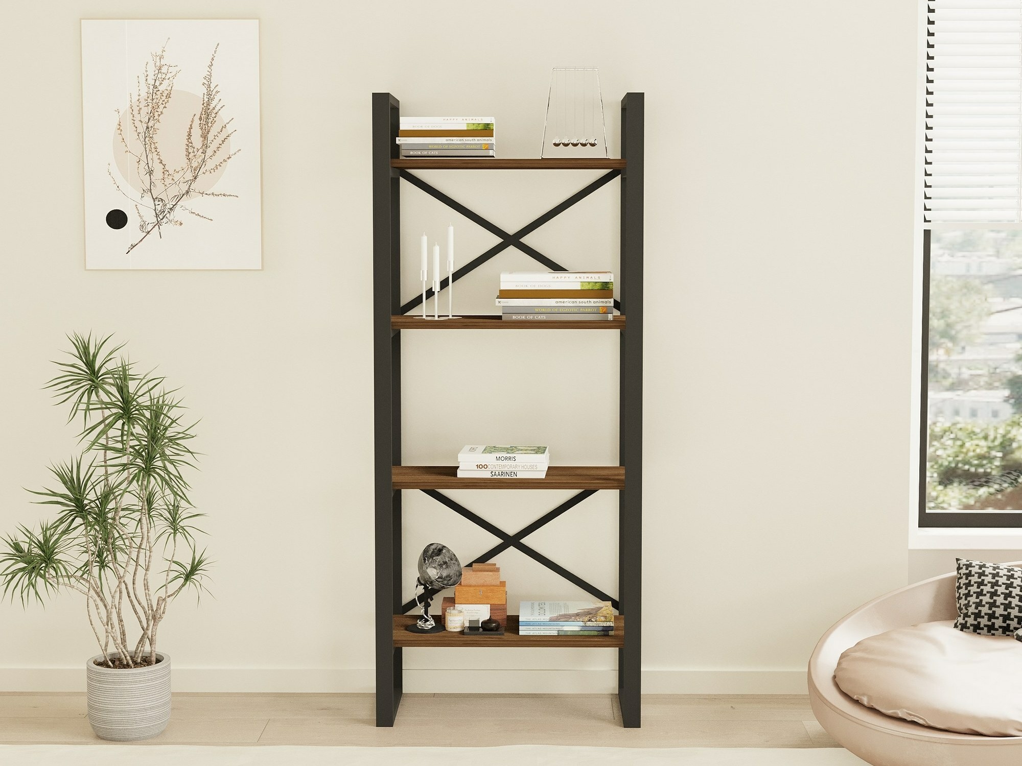 Könyvespolc Kailua 1200