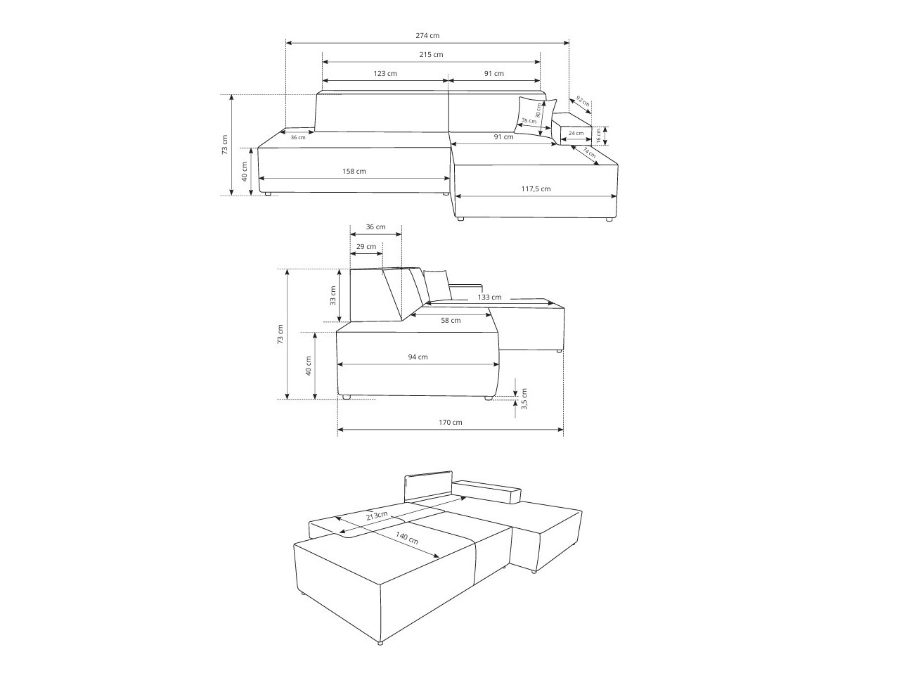 Sarokkanapé Kingston 187 (Tilia 01)