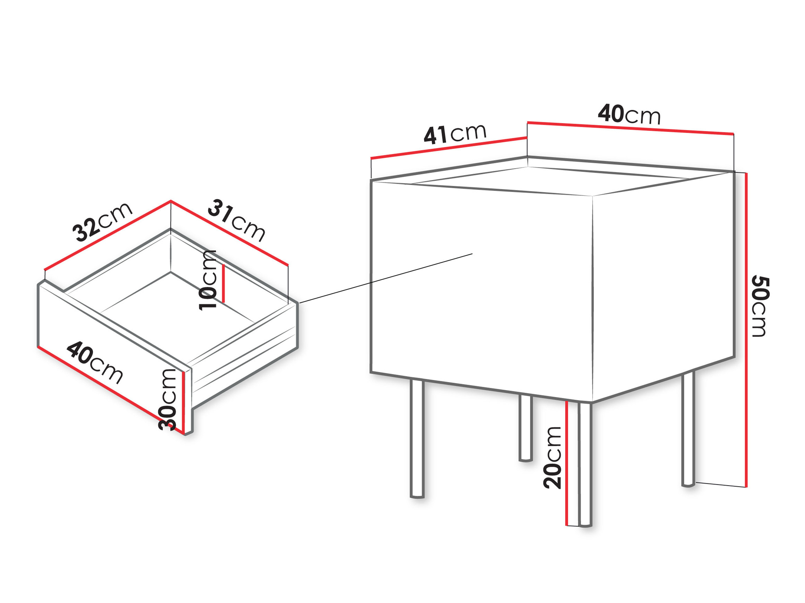 Éjjeliszekrény szett Melbela 108 (Kasmír + Tölgy)