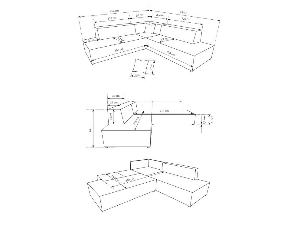 Sarokkanapé Kingston 188 (Tilia 01)