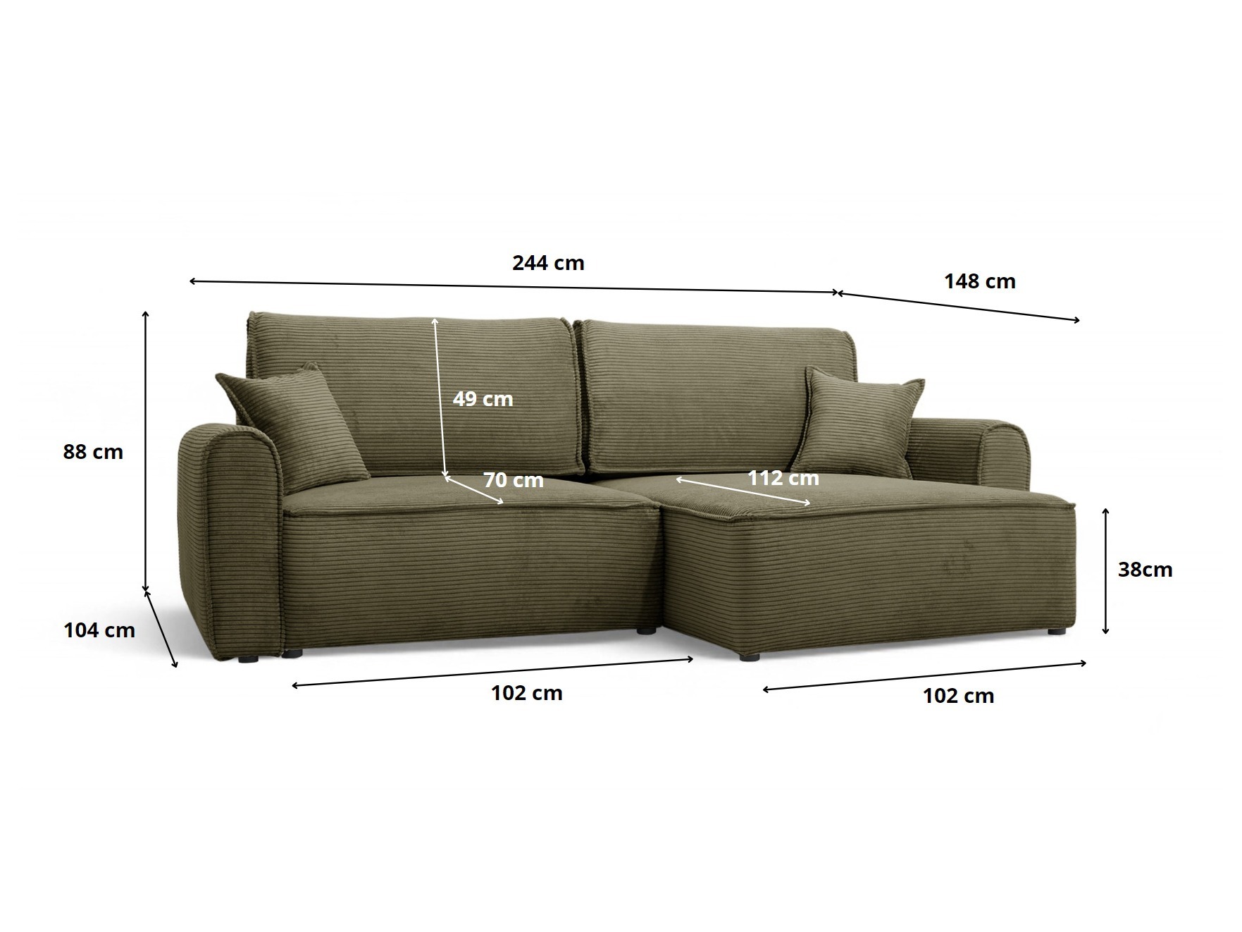 Sarokkanapé Franklin 122 (Poso 60)