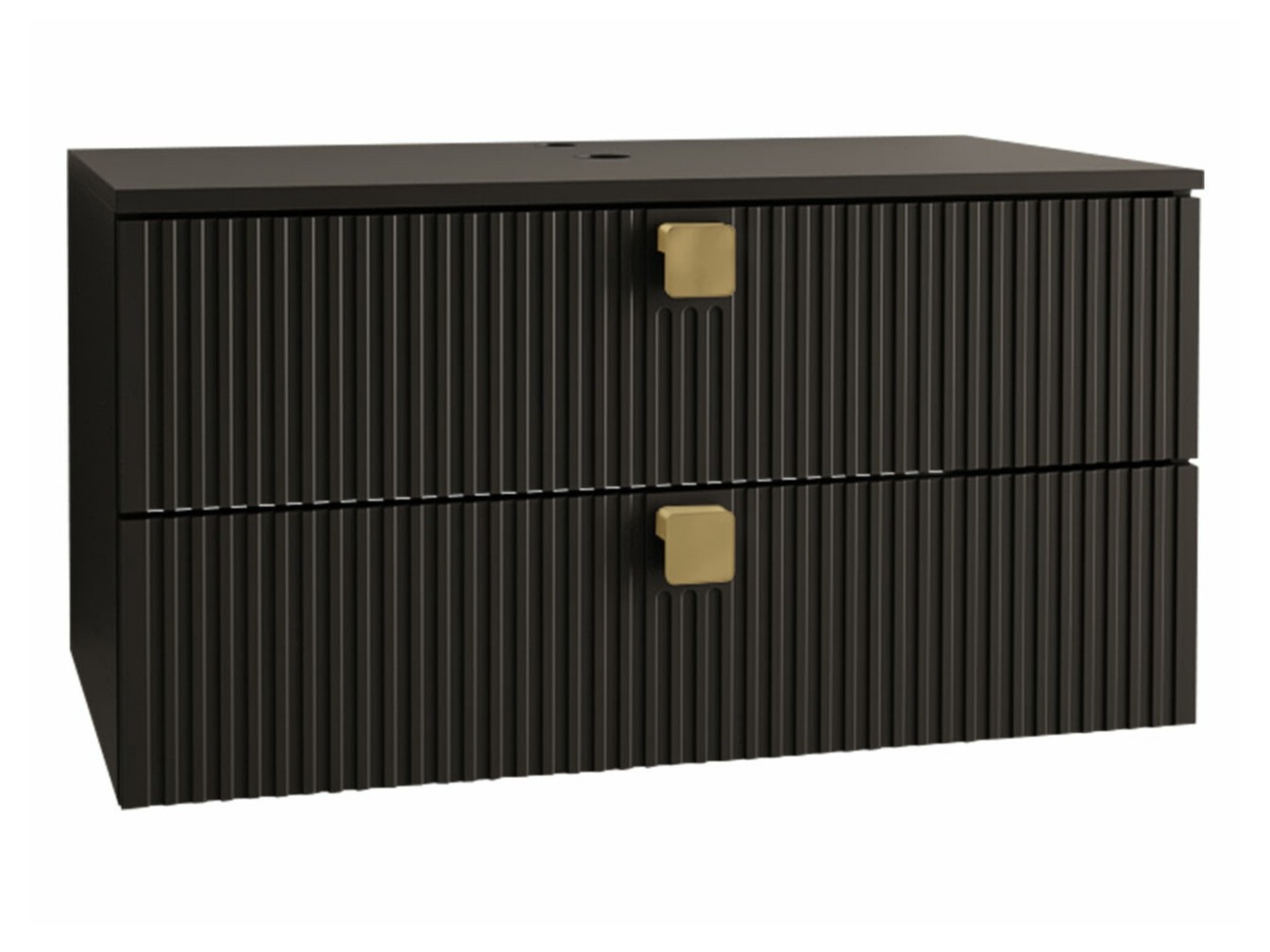 Fali szekrény mosdónak Panium (Fekete)