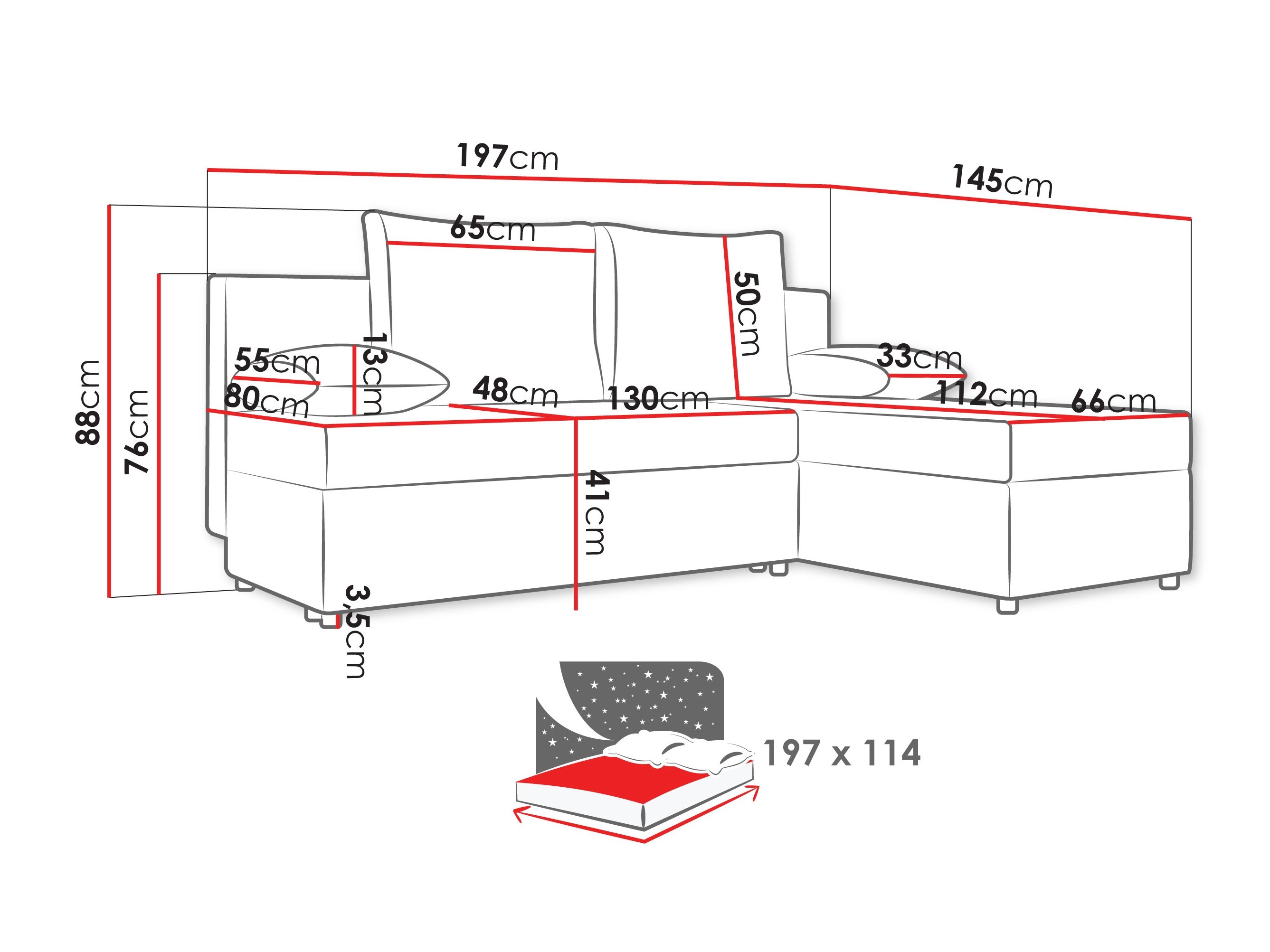 Sarokkanapé Euclid 100 (Poso 110)