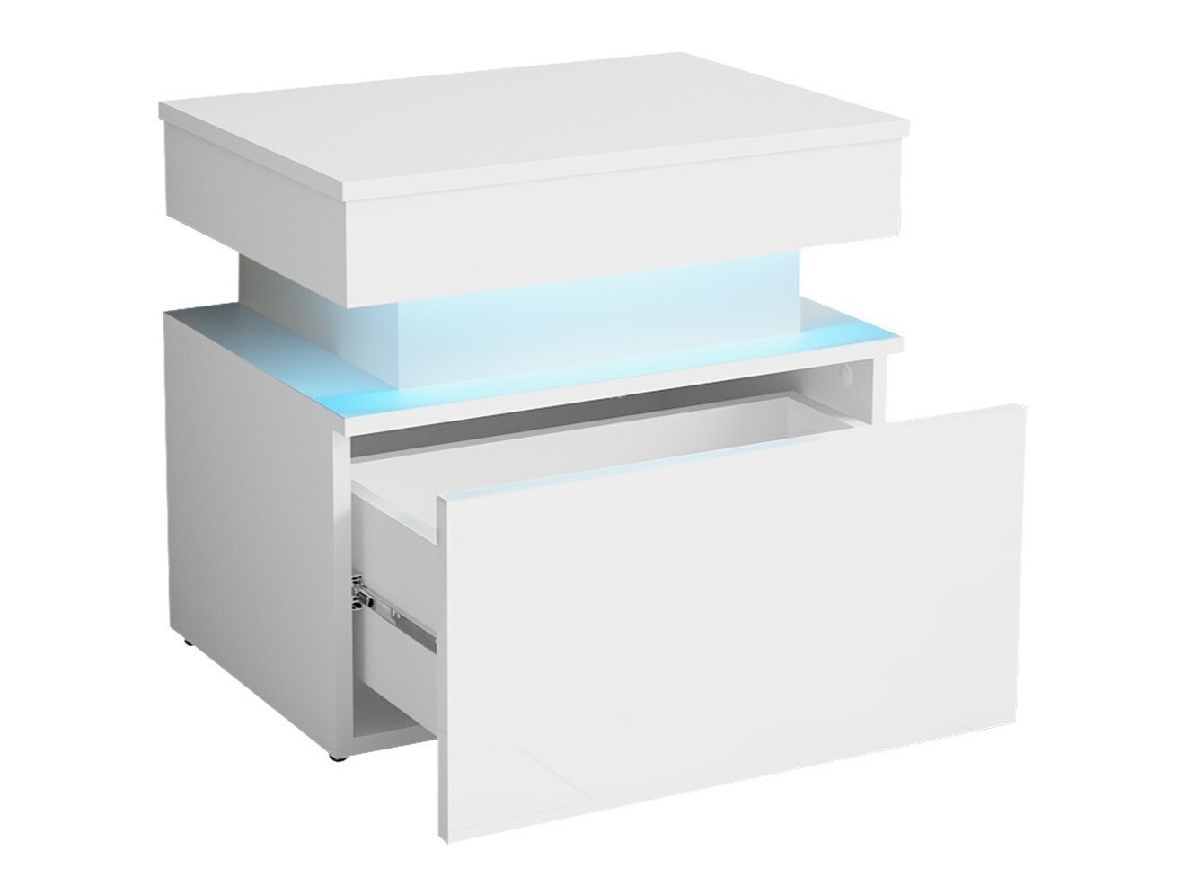 Éjjeliszekrény Monfero (Fekete + Fényes fekete)