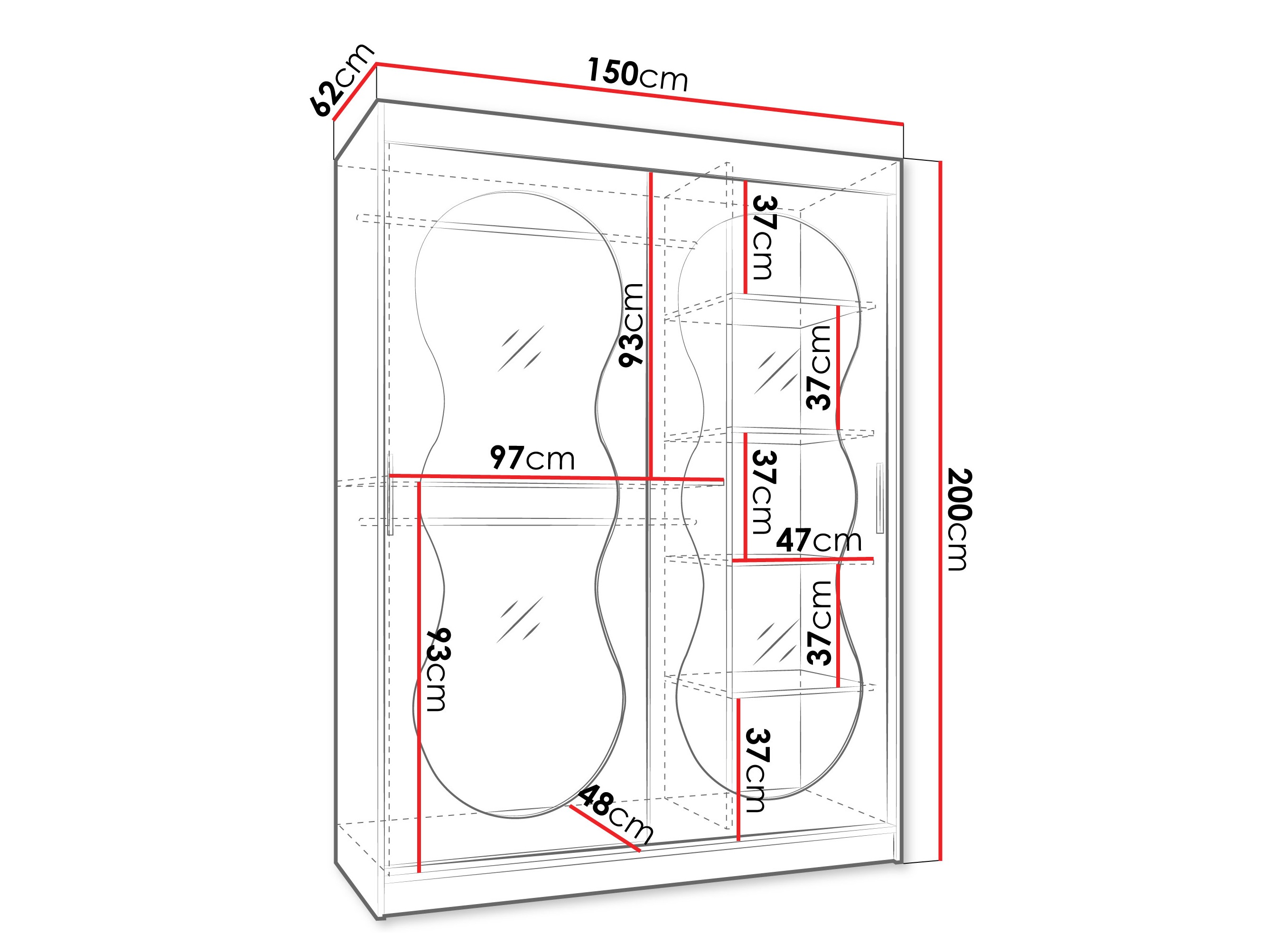 Gardróbszekrény Hartford 528 (Kasmír)