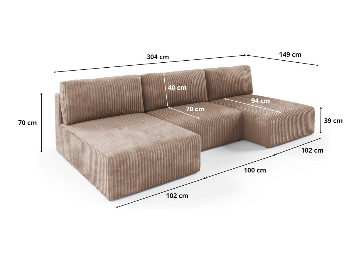 Moduláris sarokkanapé Franklin 156 (Tilia 39)