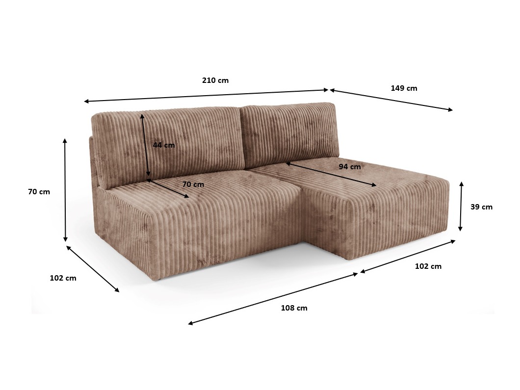 Sarokkanapé Franklin 158 (Tilia 77)