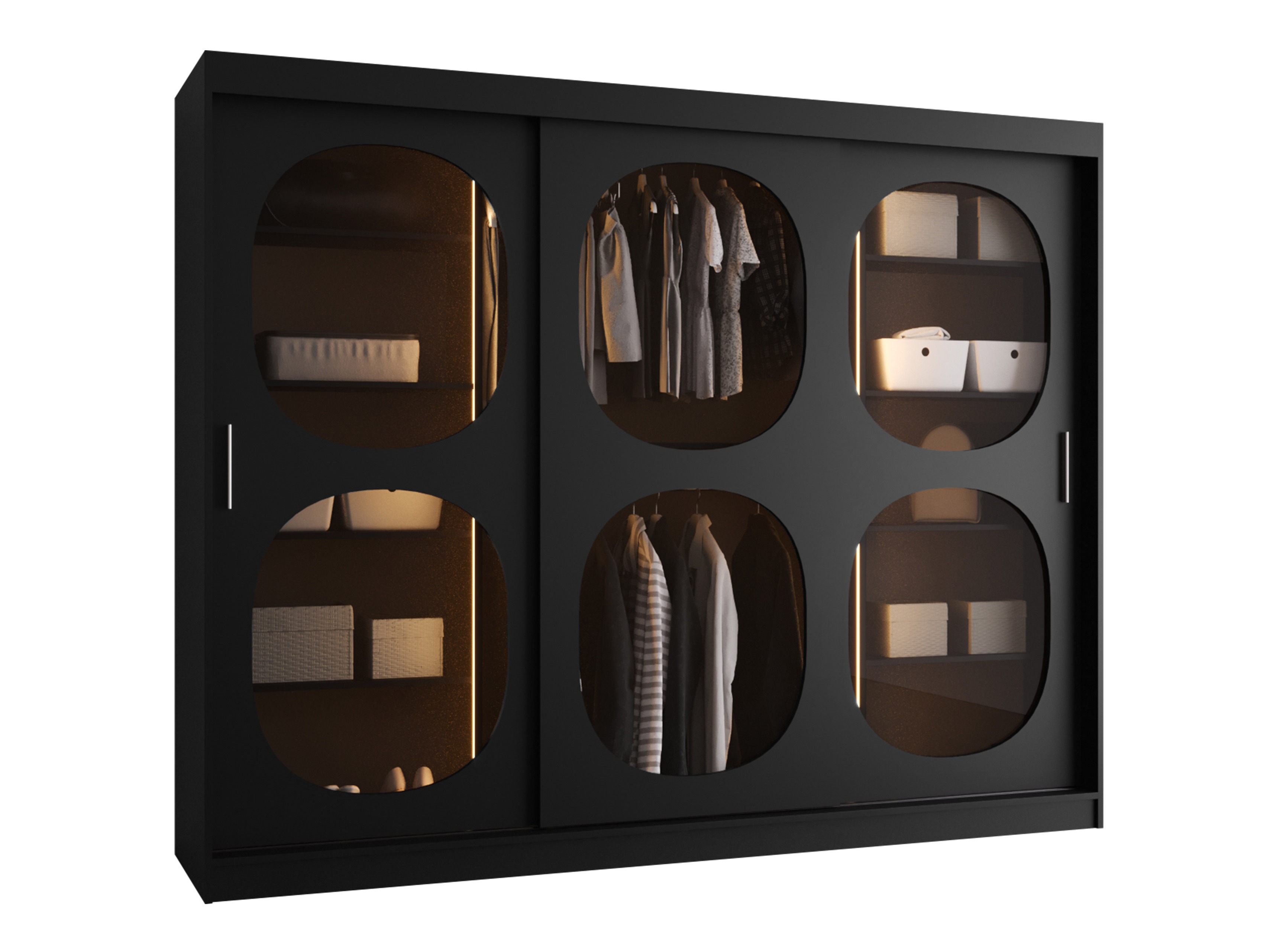 Gardróbszekrény Hartford 533 (Fekete)