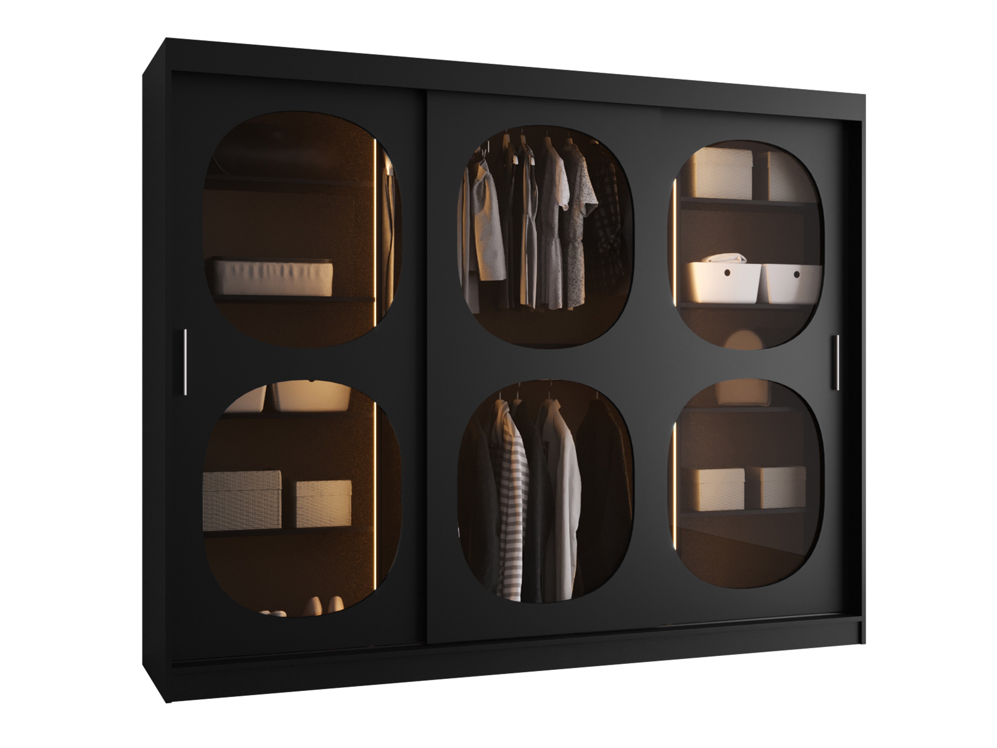 Gardróbszekrény Hartford 533 (Fekete)