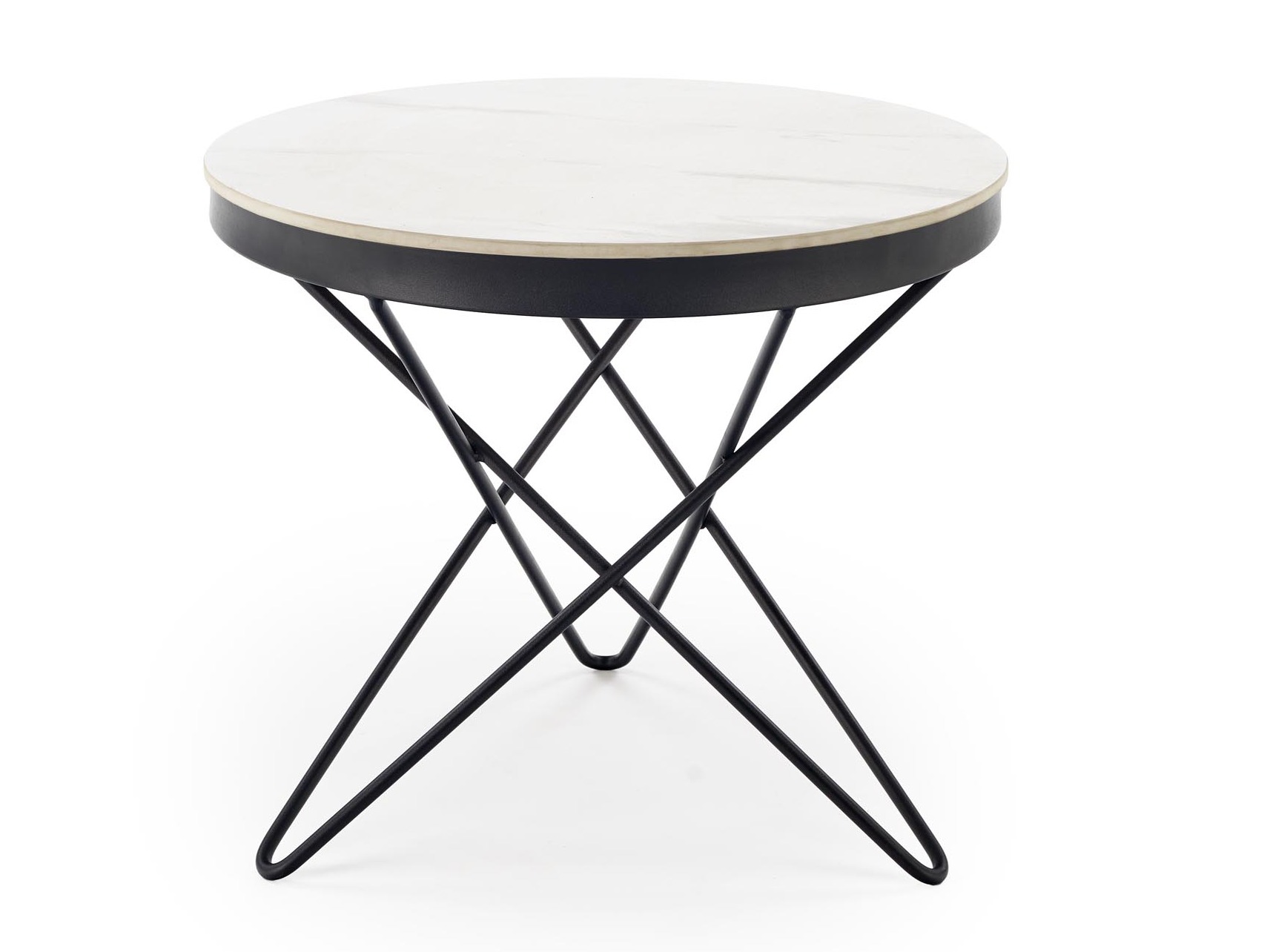 Dohányzóasztal Houston 2063 (Fehér márvány + Fekete)