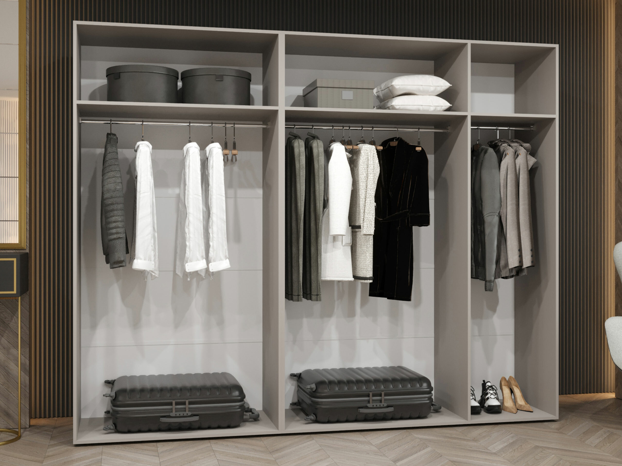 Gardróbszekrény Hartford 538 (Fekete)