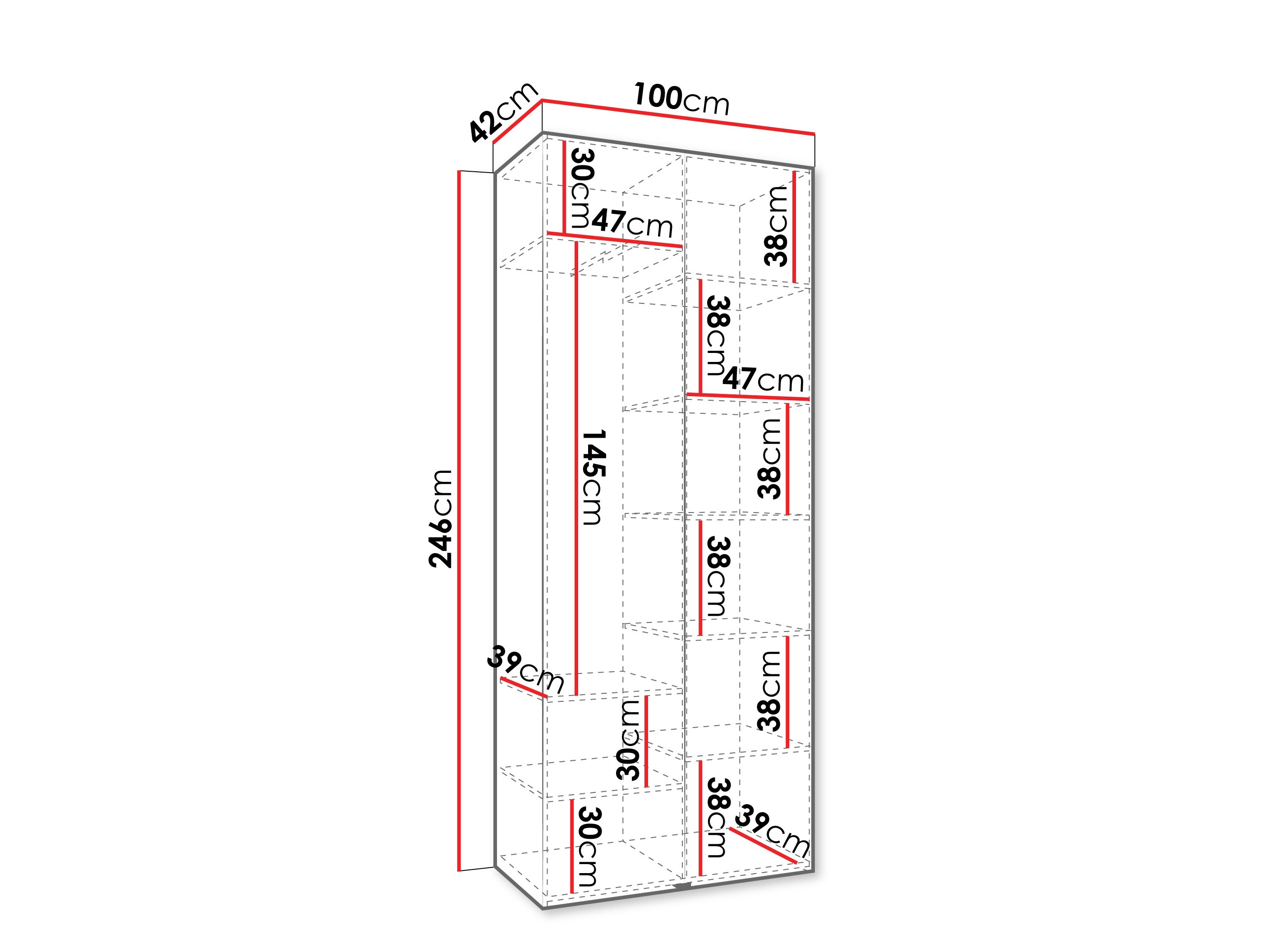 Gardróbszekrény Hartford 540 (Fehér)
