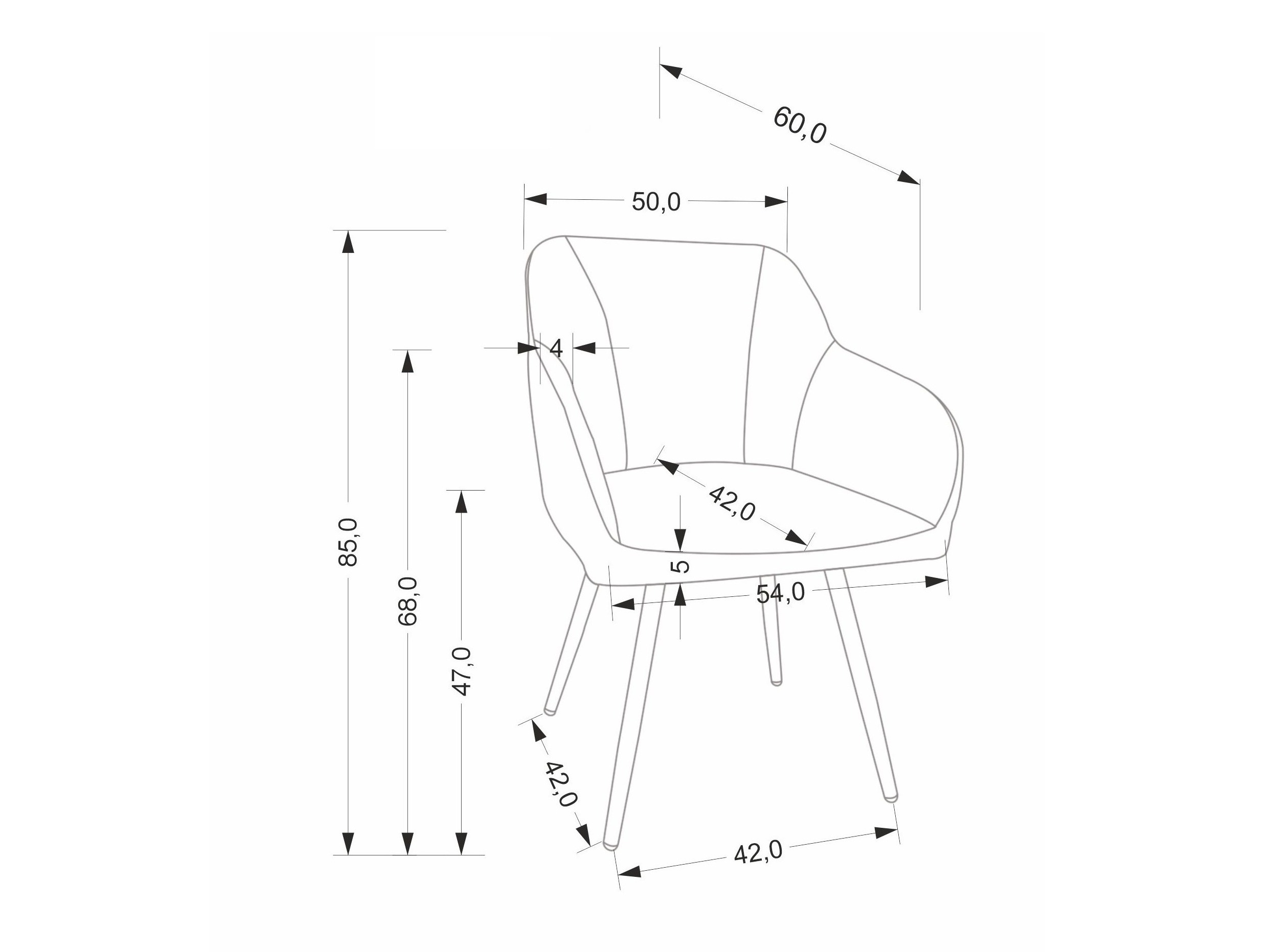 Szék Houston 2044 (Szürke)