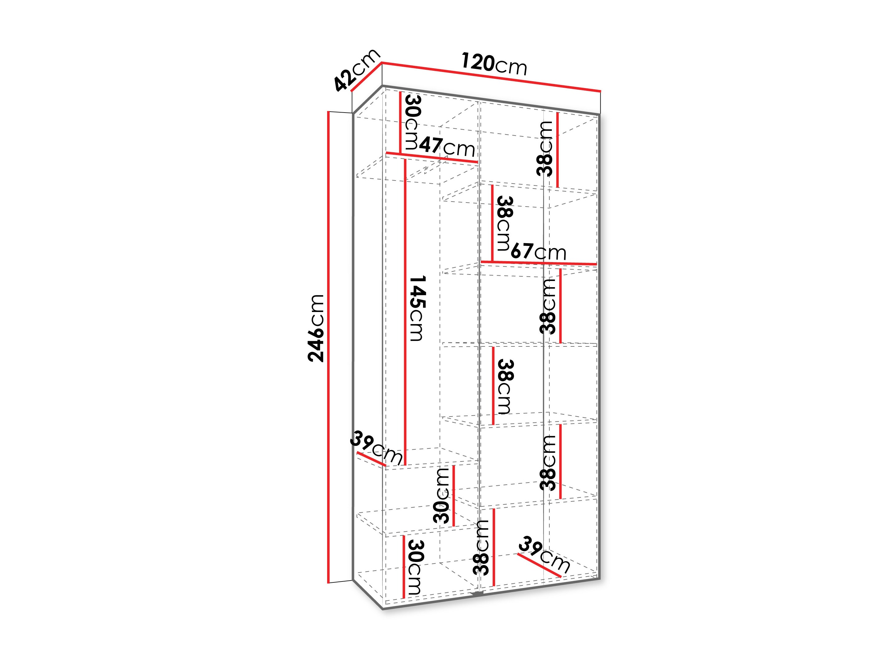 Gardróbszekrény Hartford 544 (Kasmír)