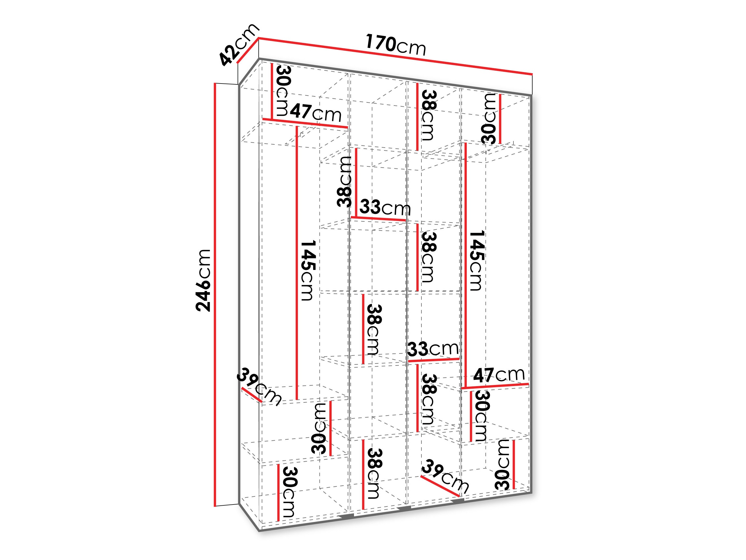 Gardróbszekrény Hartford 564 (Kasmír)