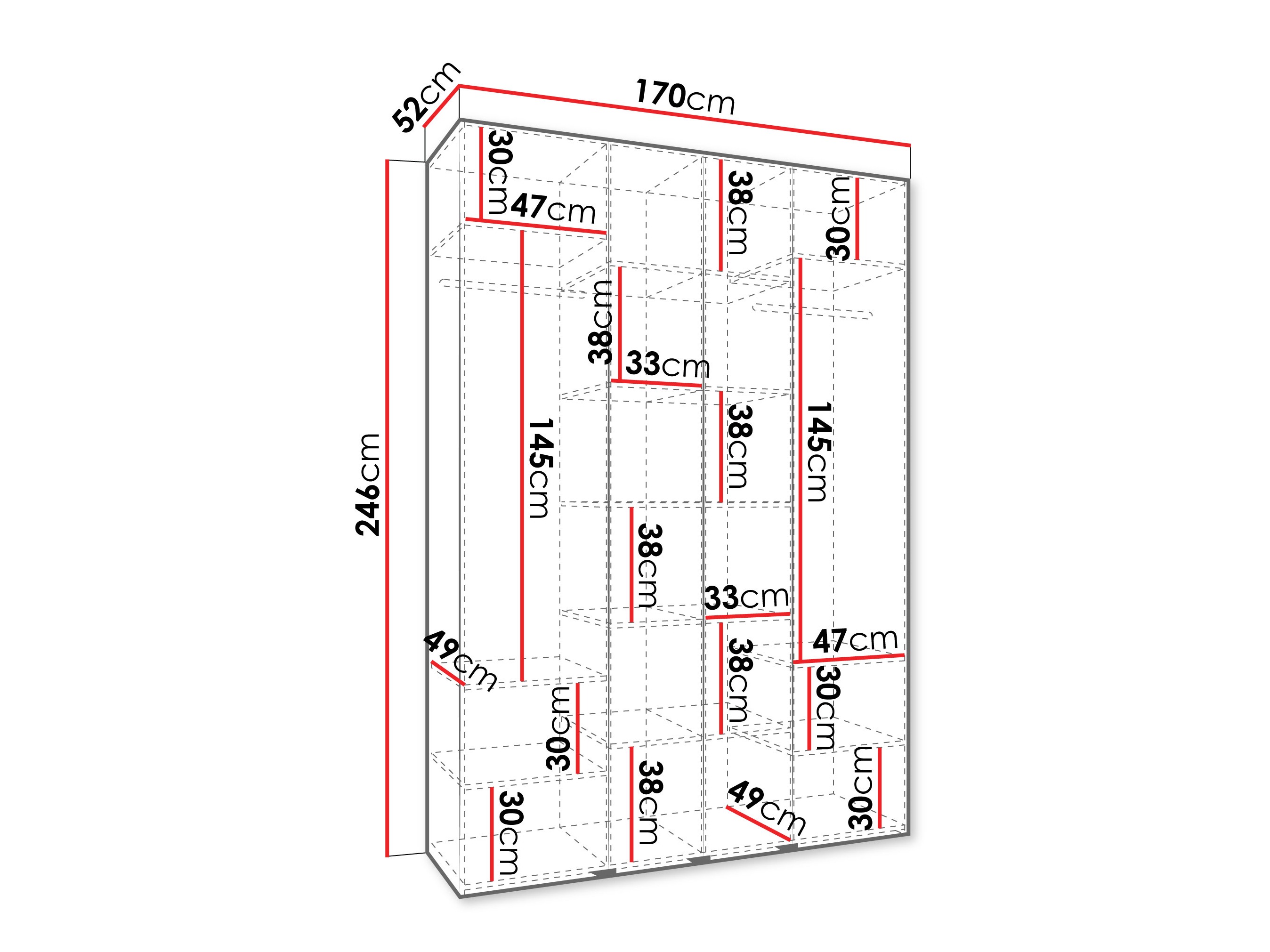 Gardróbszekrény Hartford 564 (Kasmír)