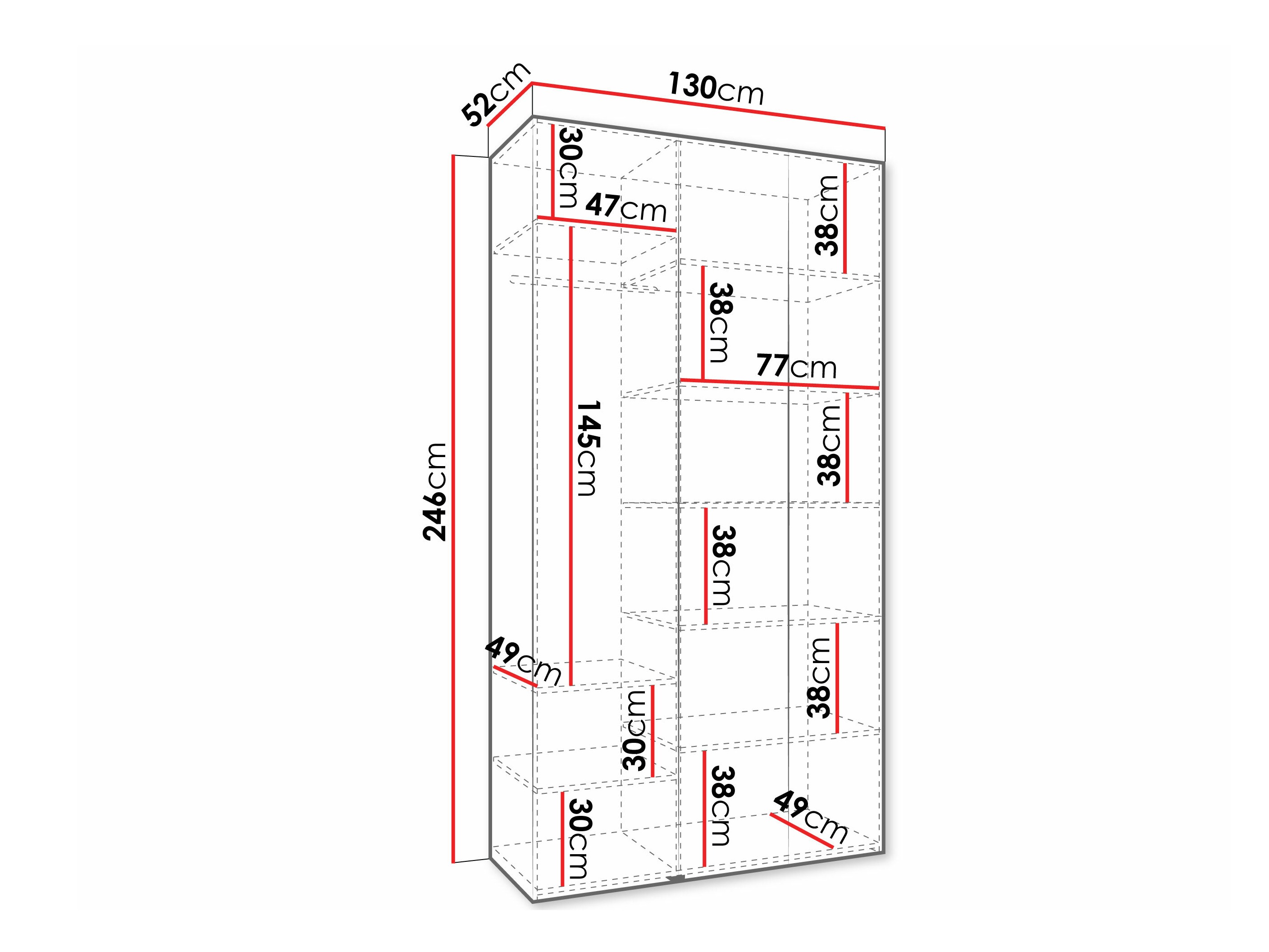 Gardróbszekrény Hartford 571 (Kasmír)