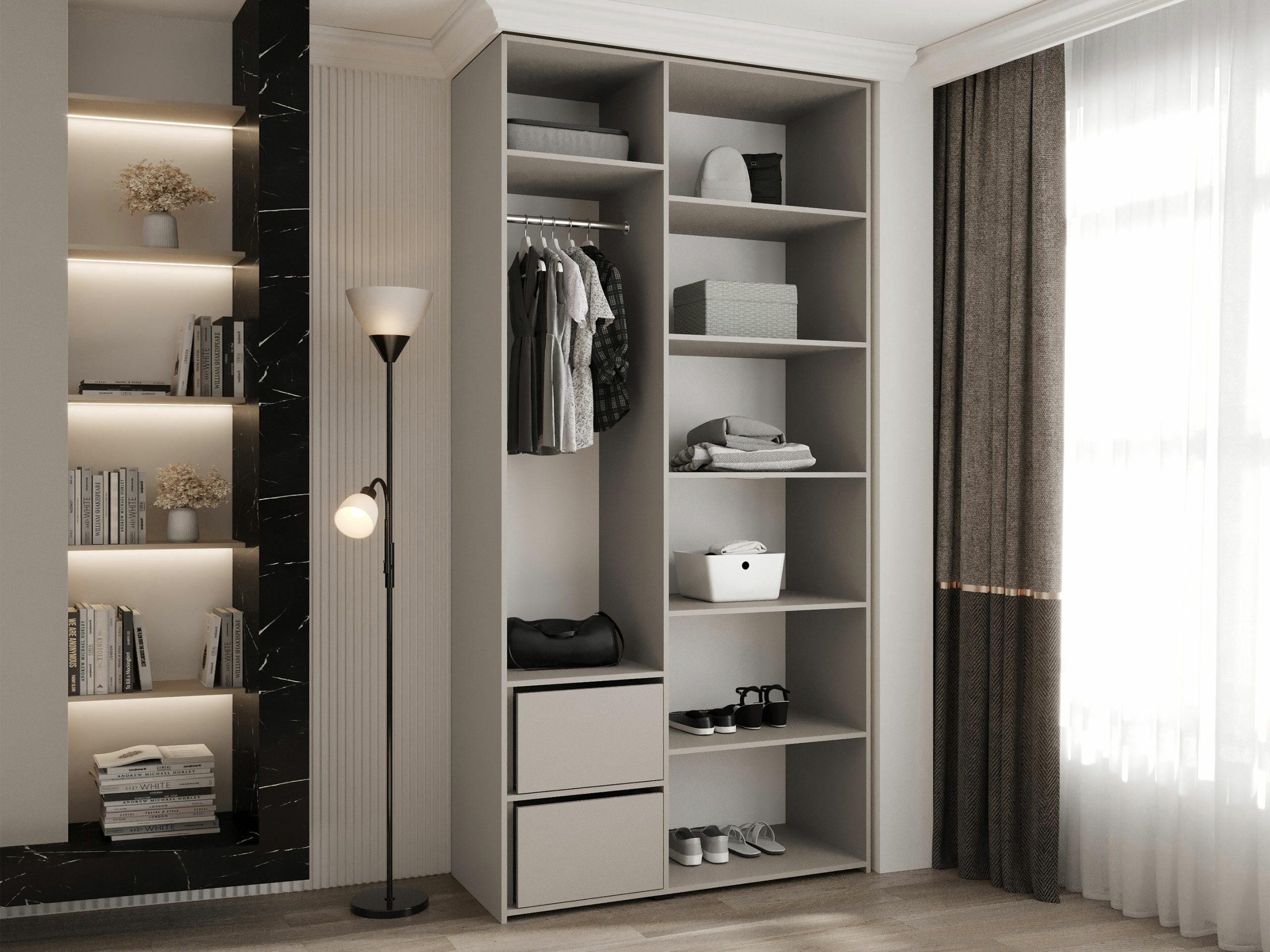 Gardróbszekrény Hartford 573 (Fehér)